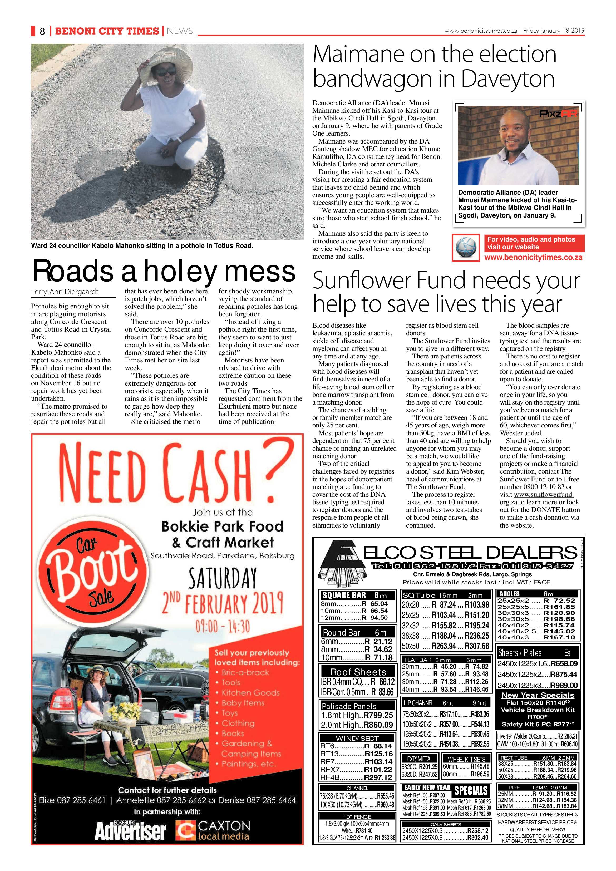 Benoni City Times 17 January 2019 page 8