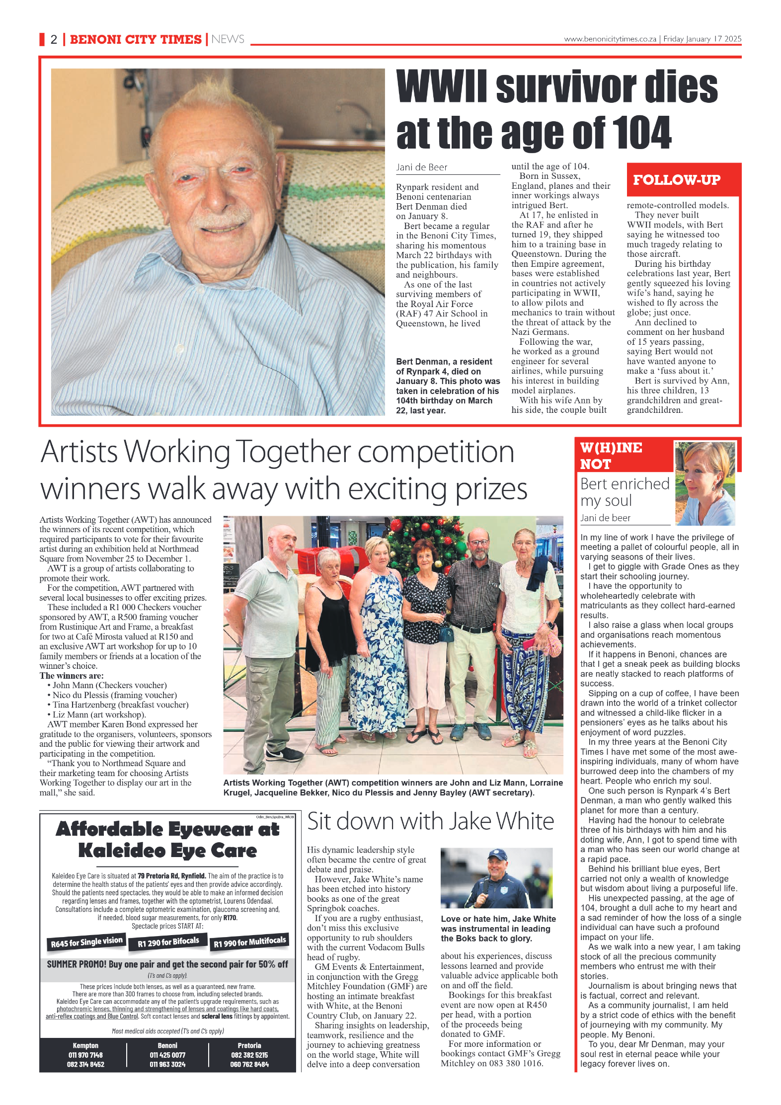 Benoni City Times 17 January 2025 page 2