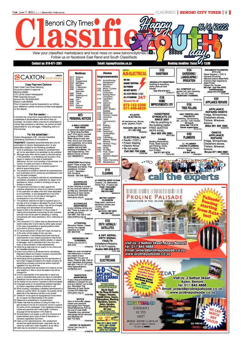 Benoni City Times 17 June 2022 page 9