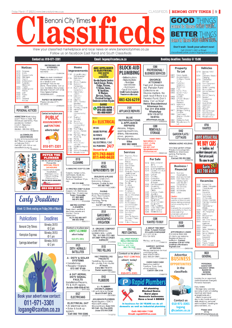 Benoni City Times 17 March 2023 page 9