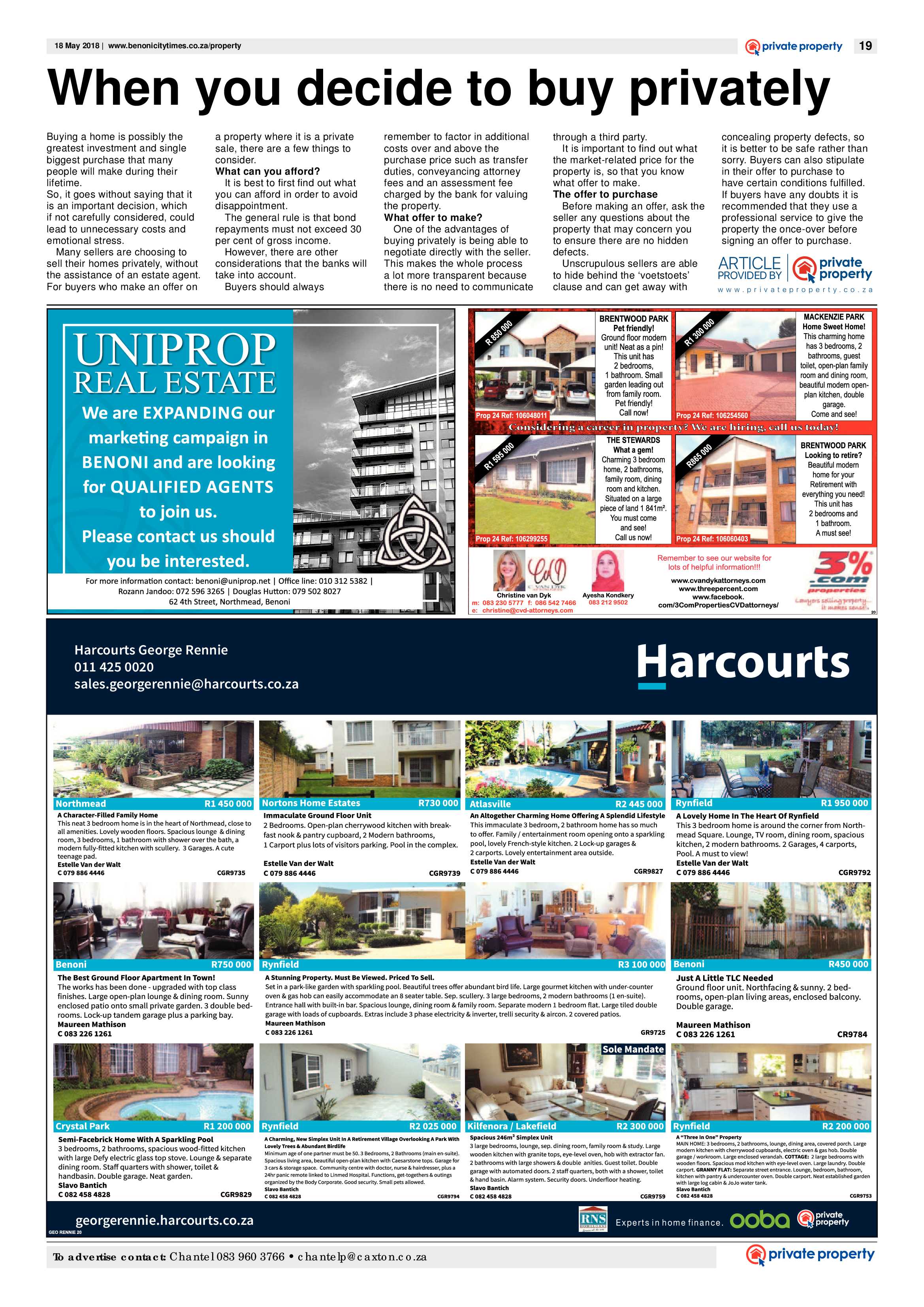 Benoni City Times 17 May 2018 page 19