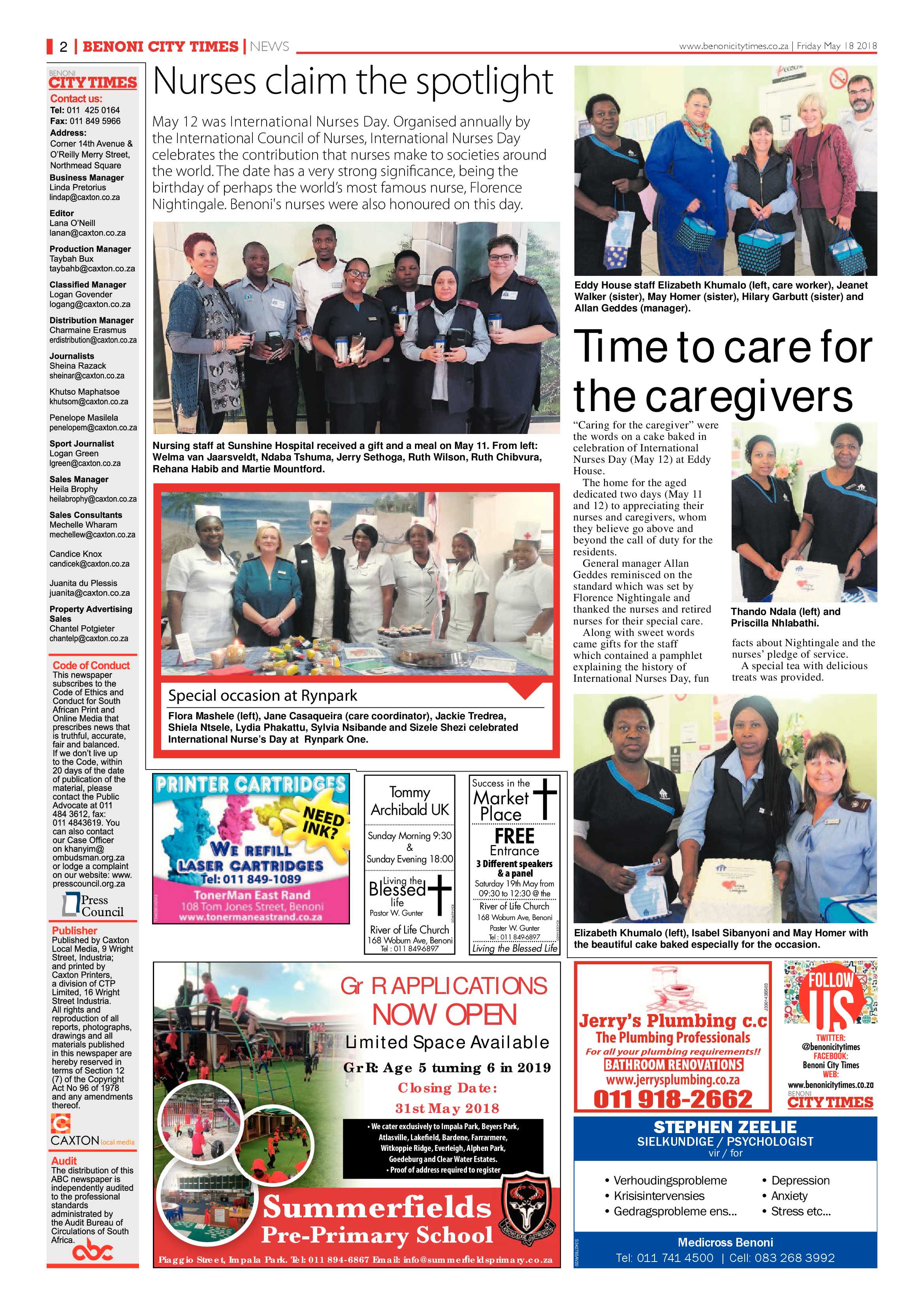 Benoni City Times 17 May 2018 page 2