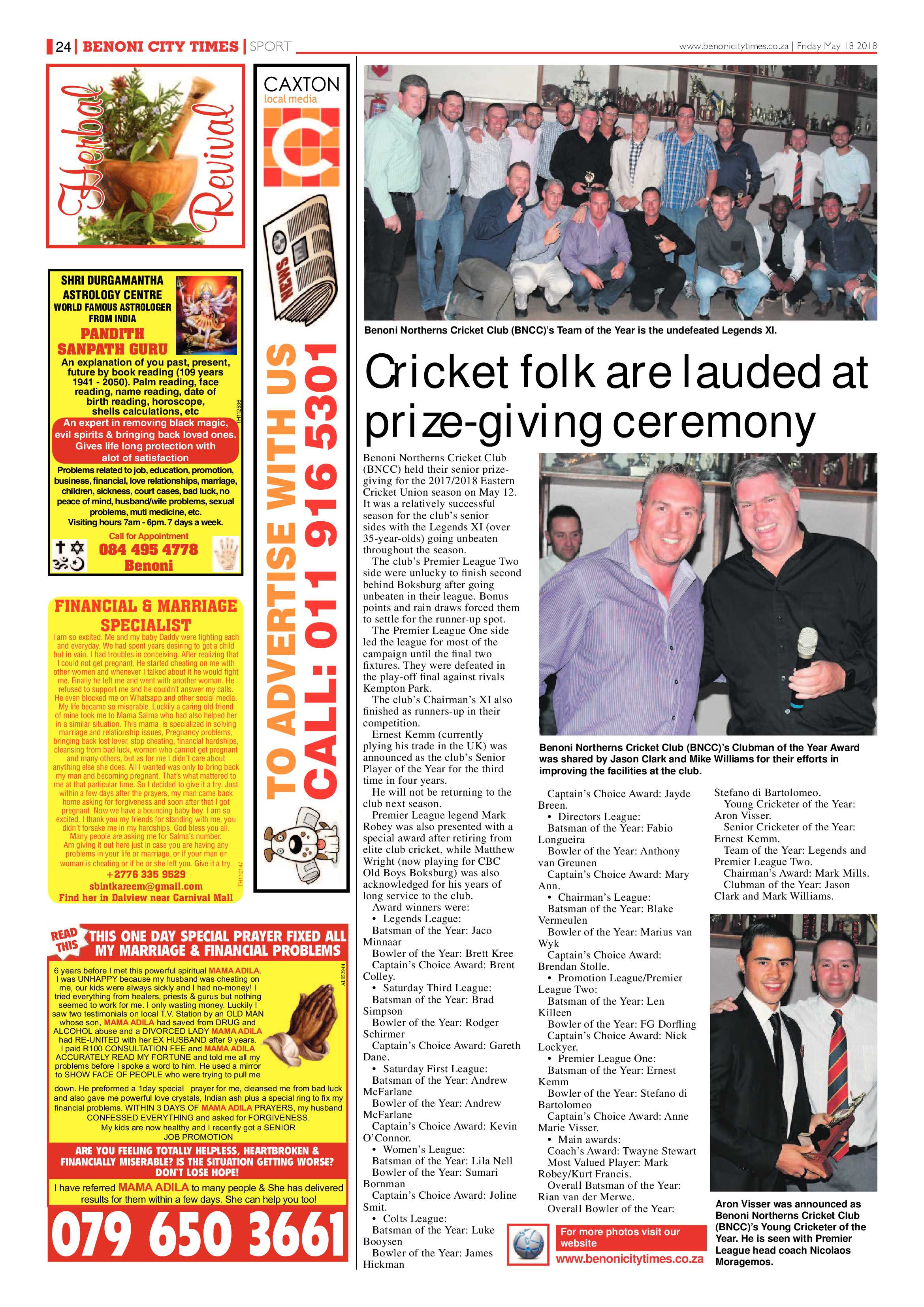 Benoni City Times 17 May 2018 page 24