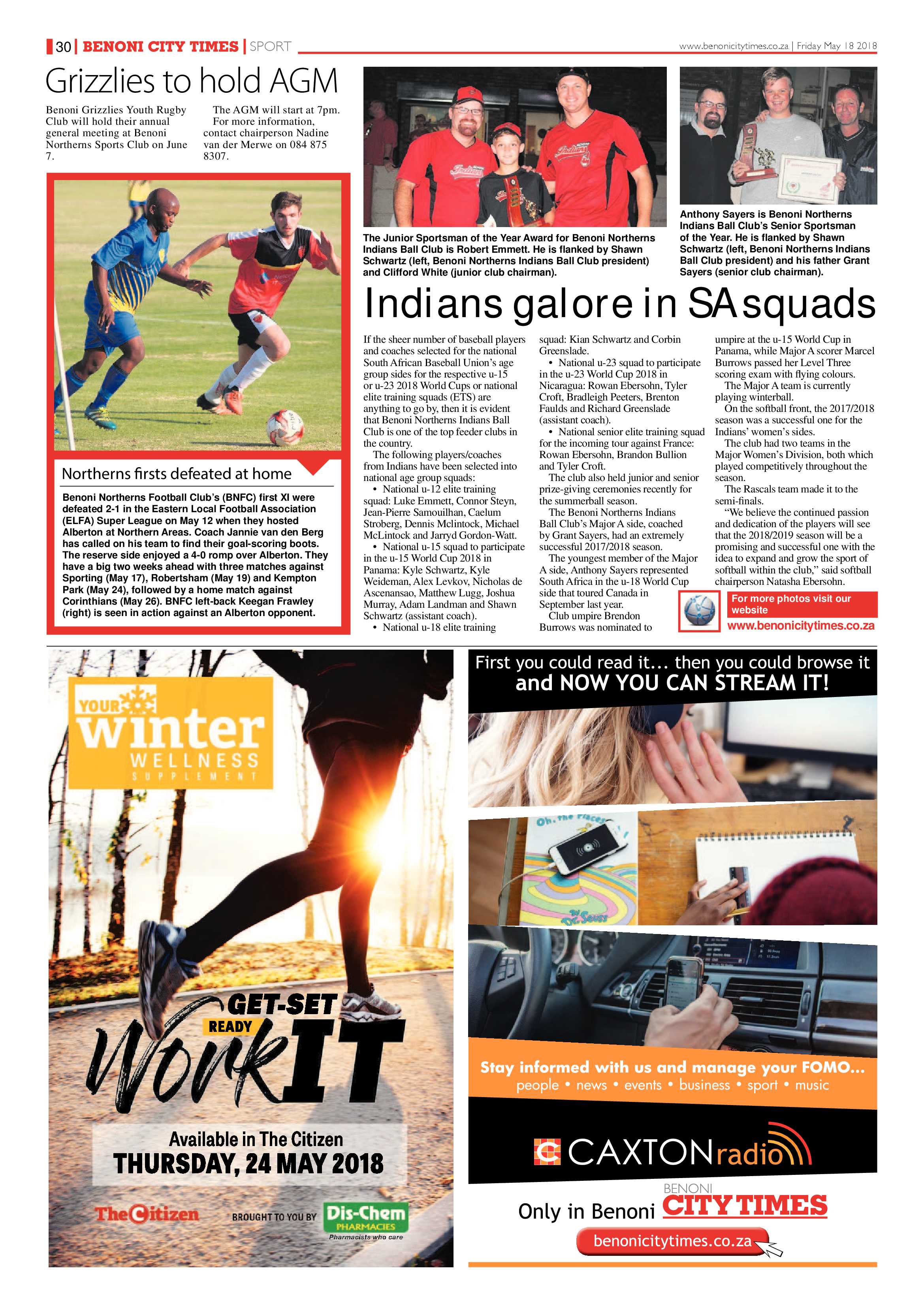 Benoni City Times 17 May 2018 page 30