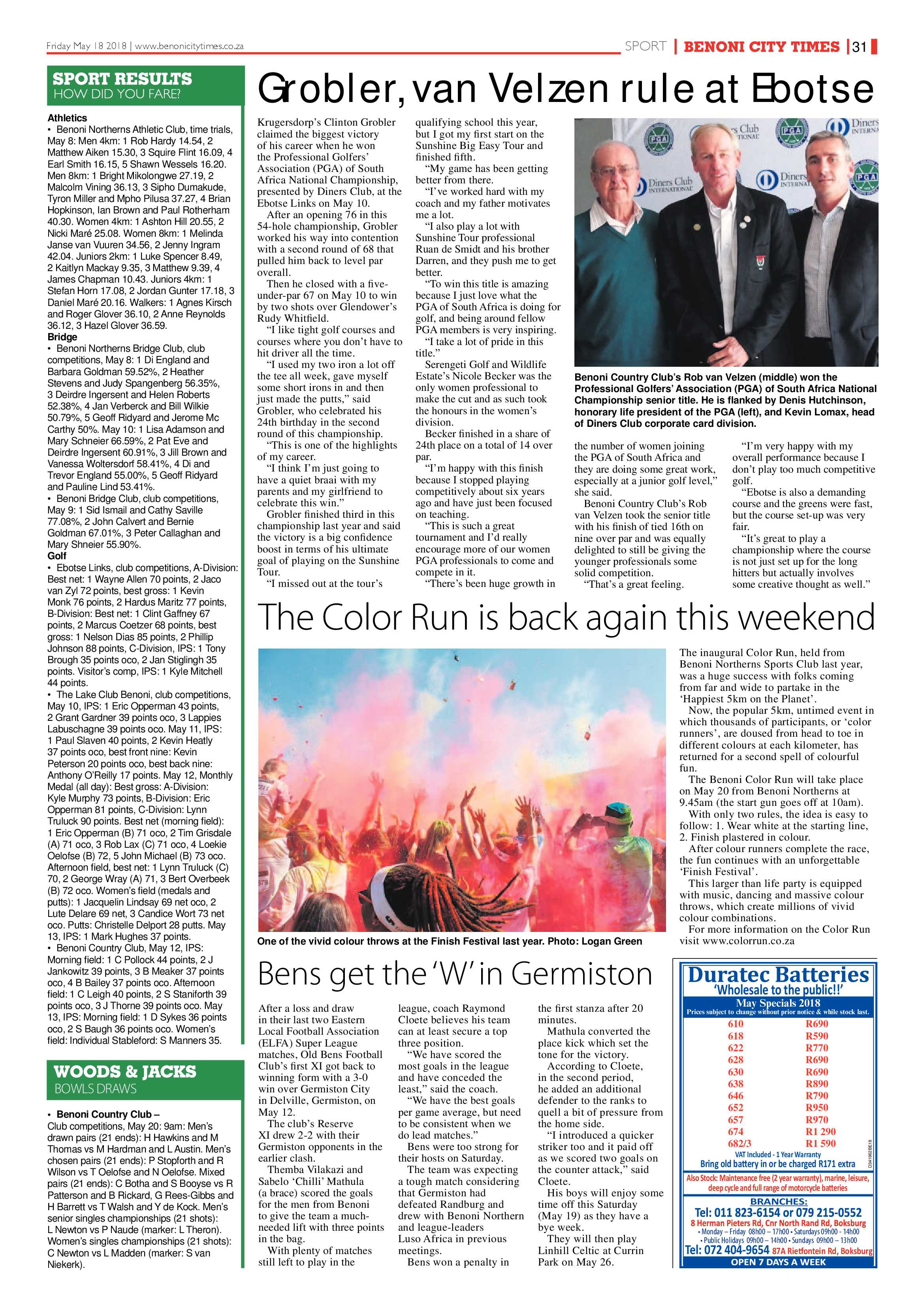 Benoni City Times 17 May 2018 page 31