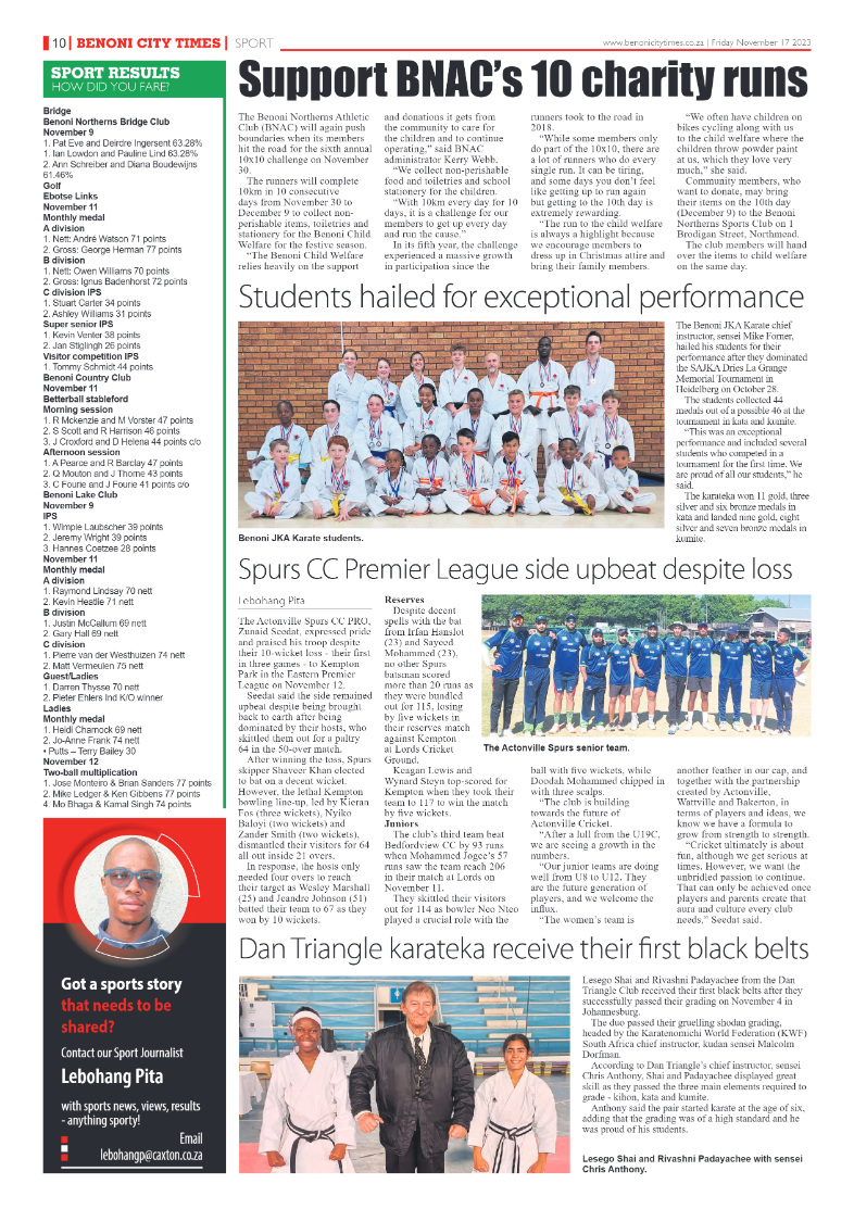 Benoni City Times 17 November 2023 page 10