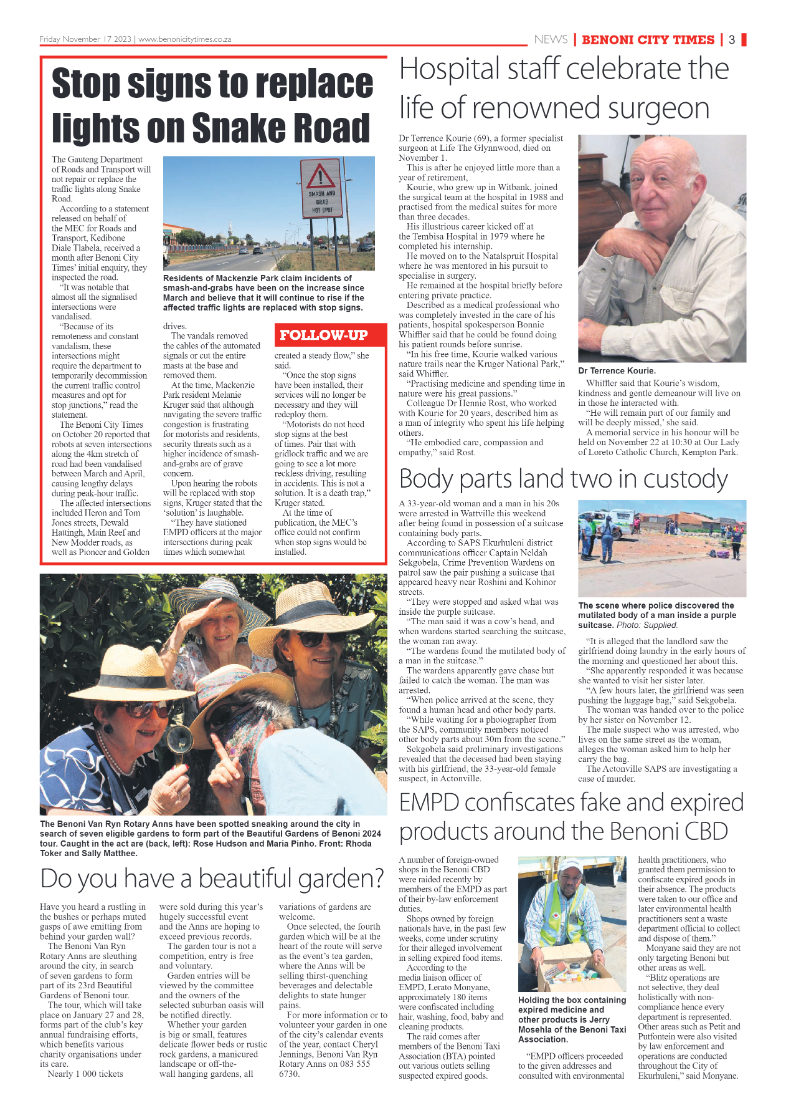 Benoni City Times 17 November 2023 page 3