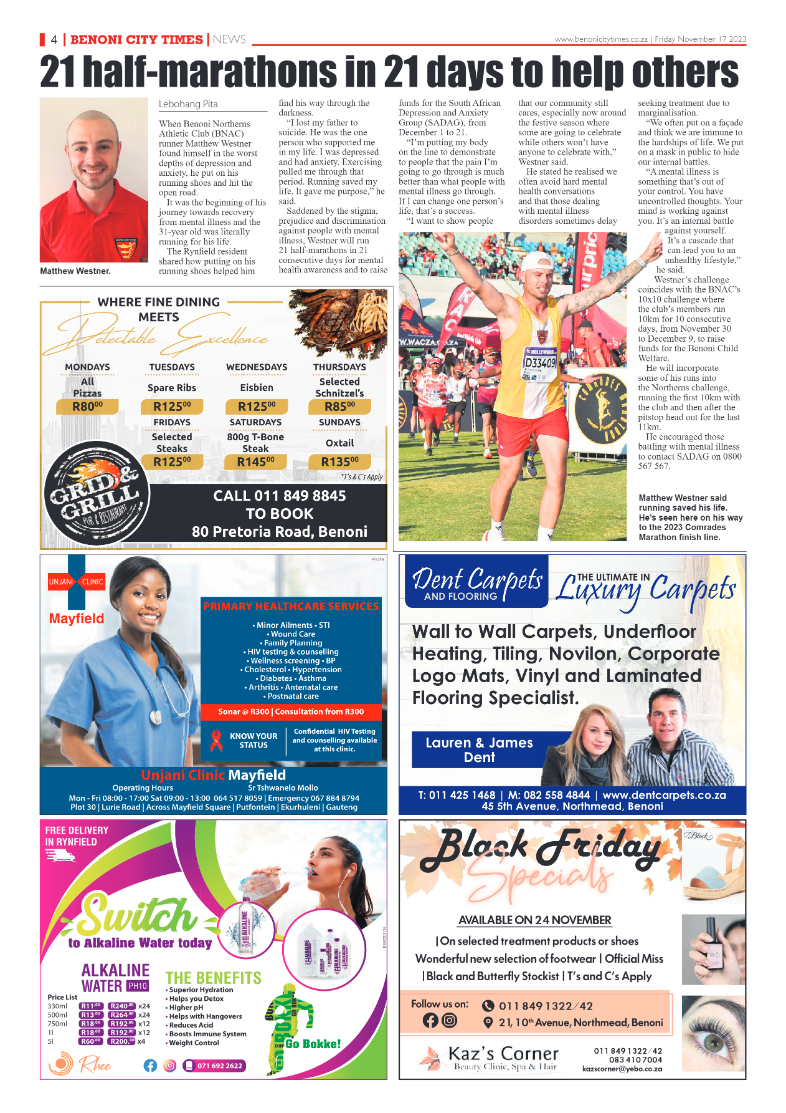 Benoni City Times 17 November 2023 page 4