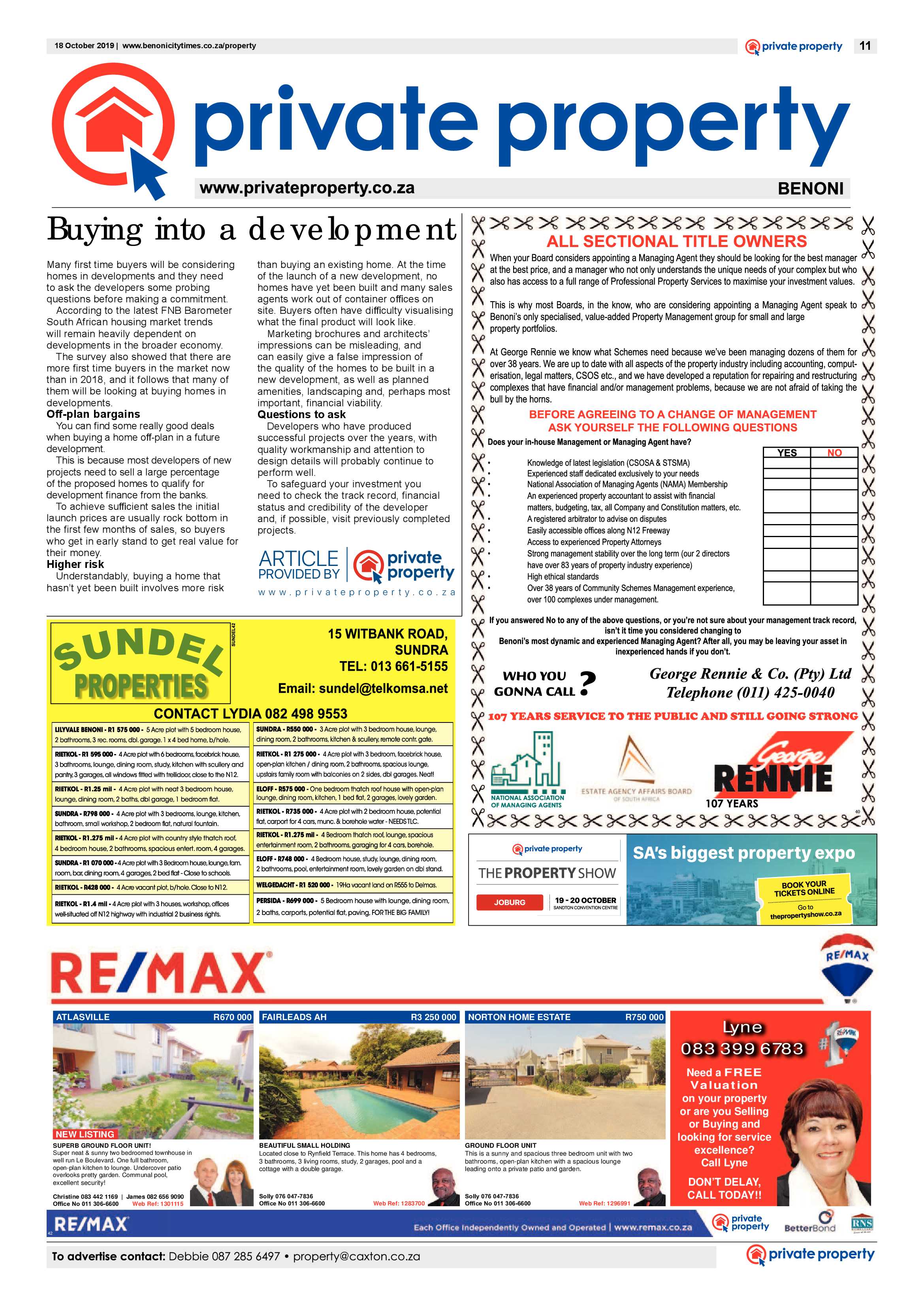 Benoni City Times 17 October 2019 page 11
