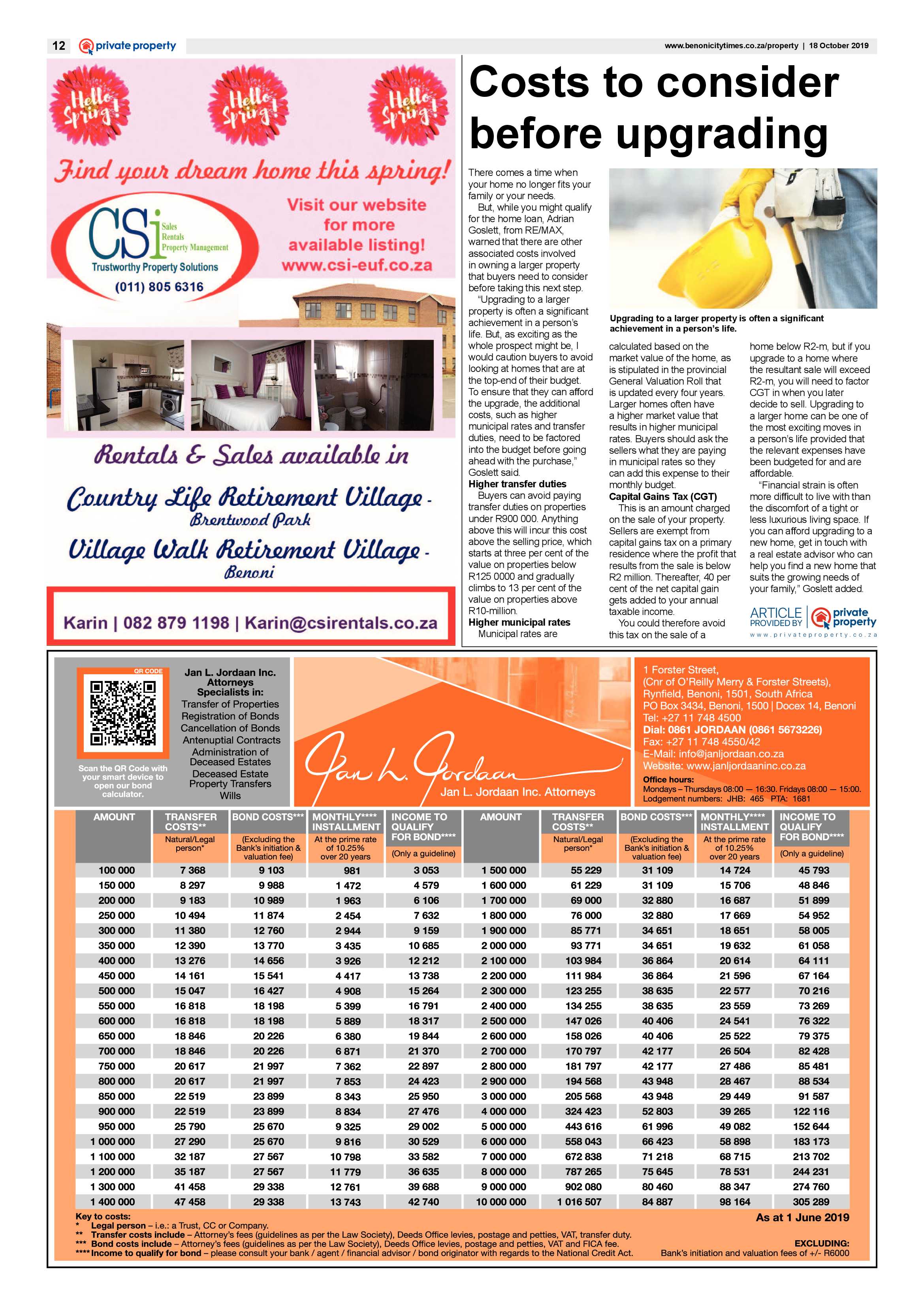 Benoni City Times 17 October 2019 page 12
