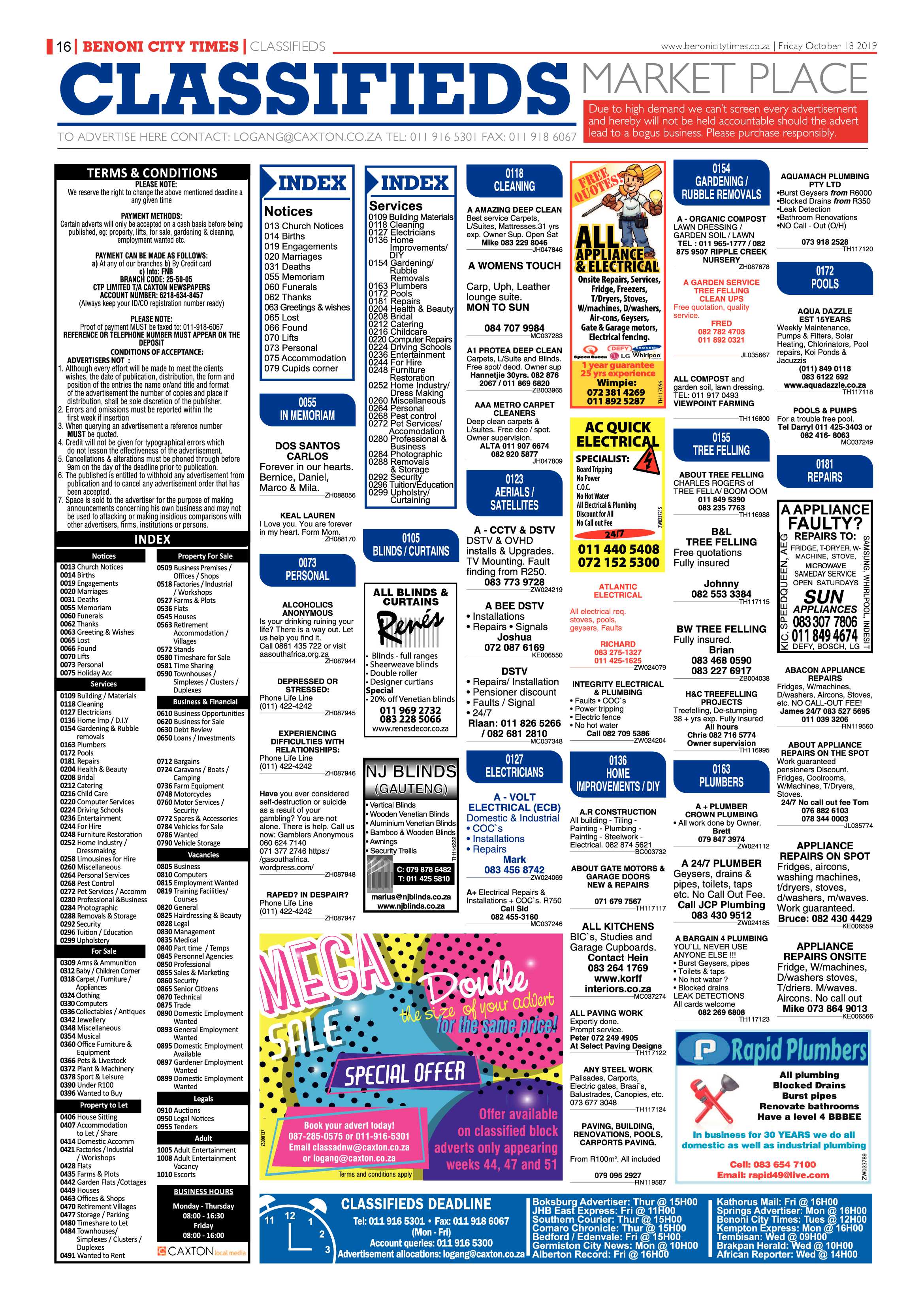 Benoni City Times 17 October 2019 page 16