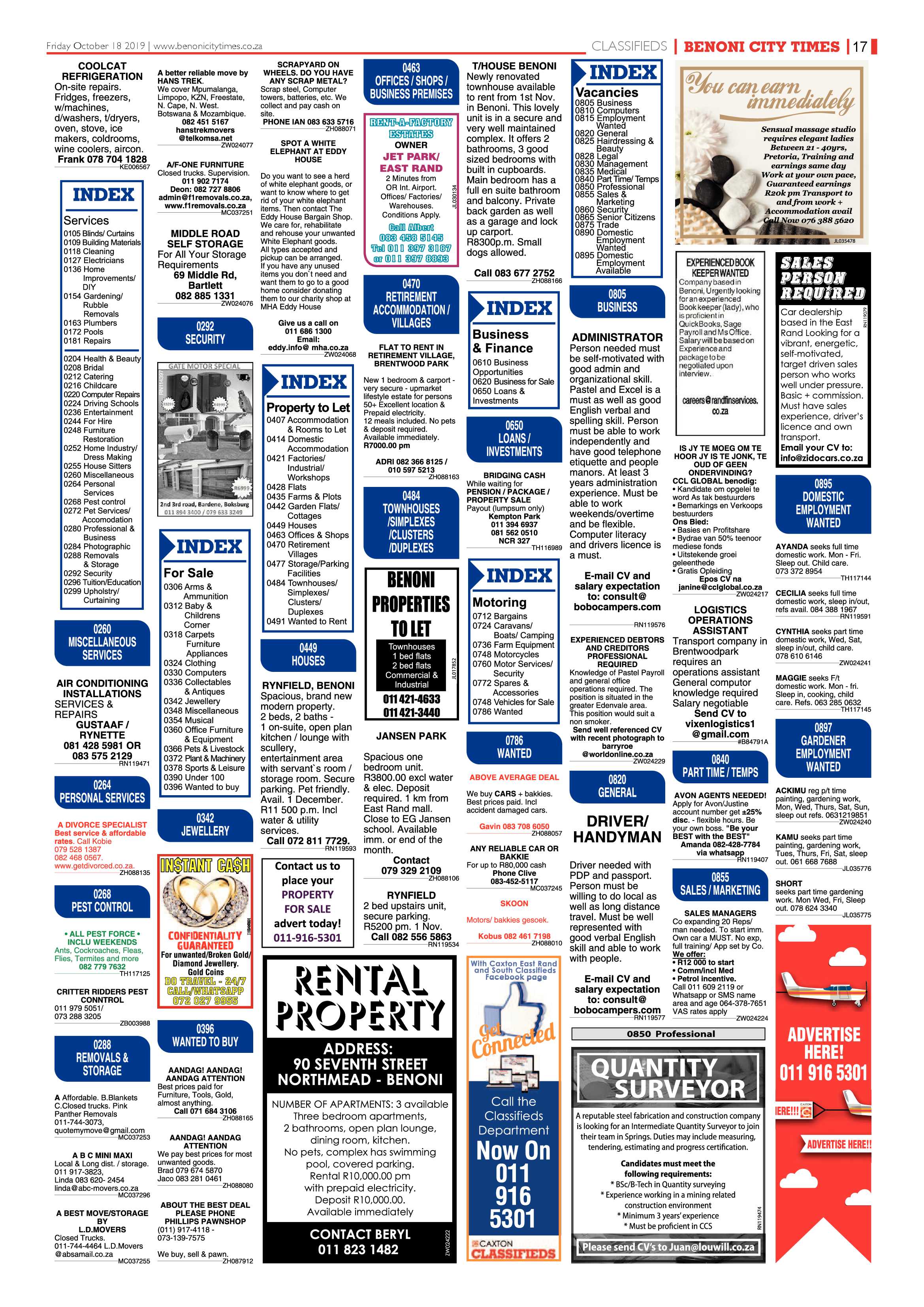 Benoni City Times 17 October 2019 page 17