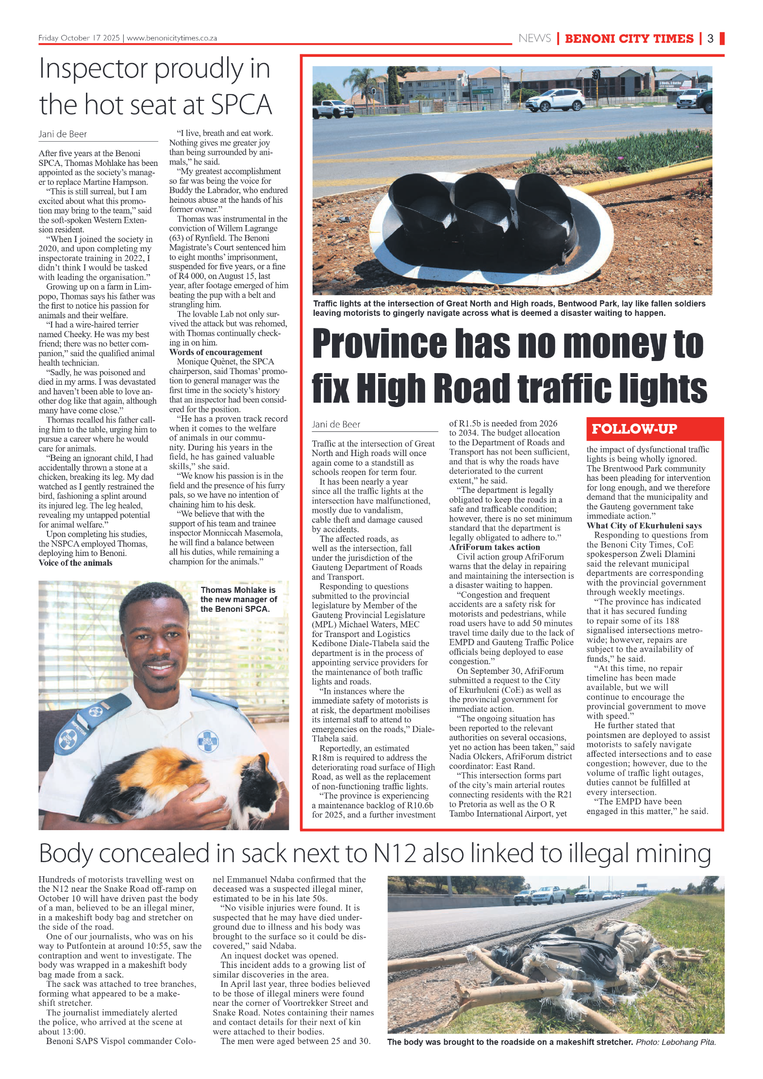 Benoni City Times 17 October 2025 page 3