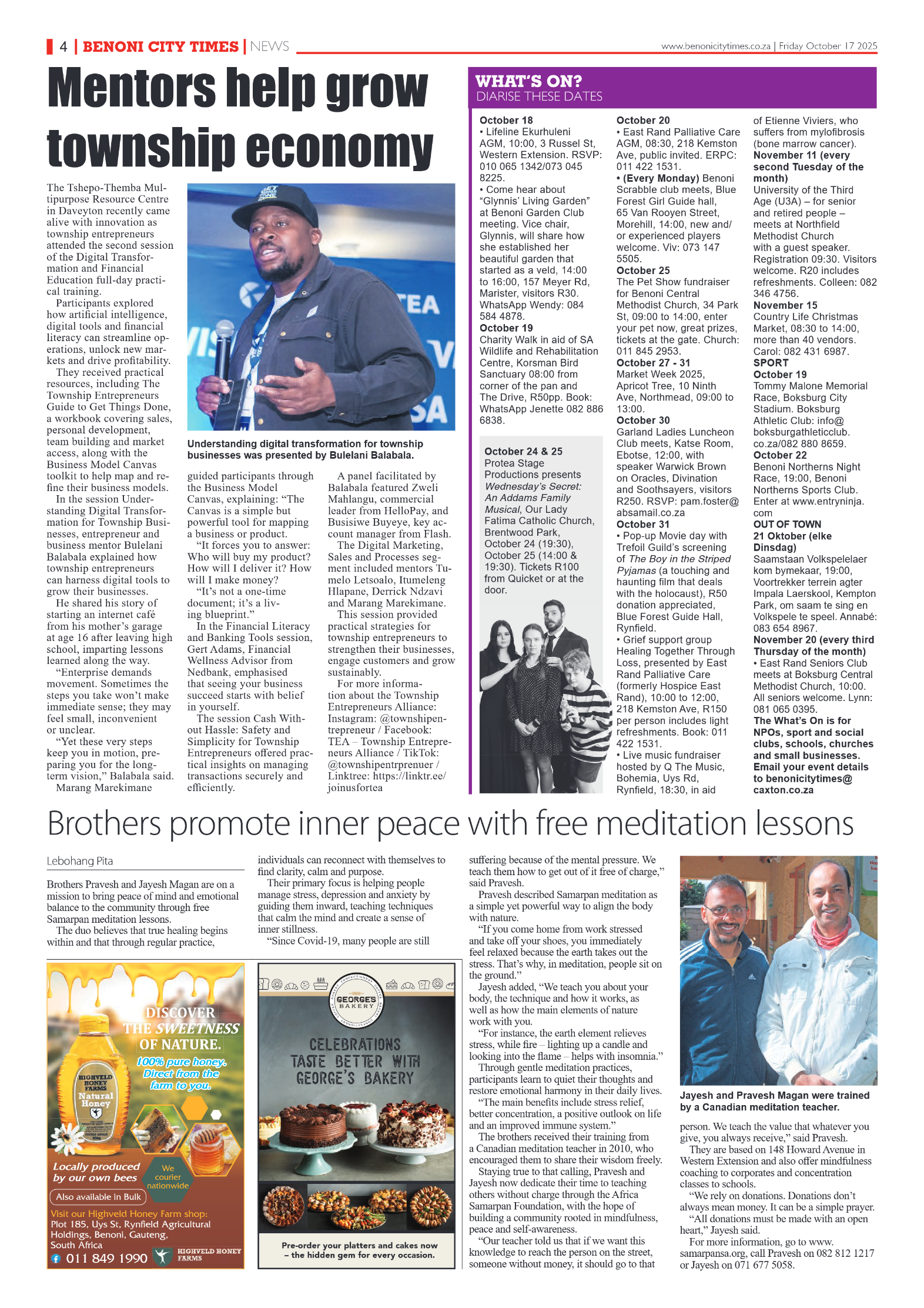 Benoni City Times 17 October 2025 page 4
