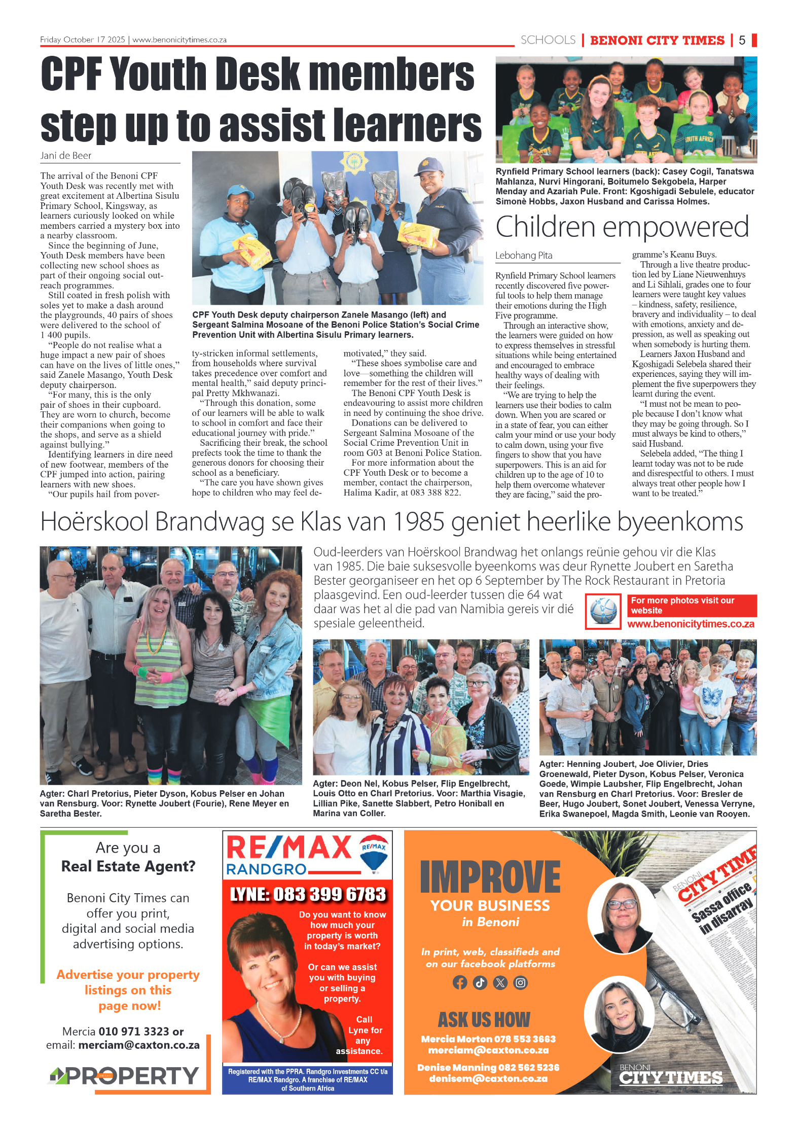 Benoni City Times 17 October 2025 page 5