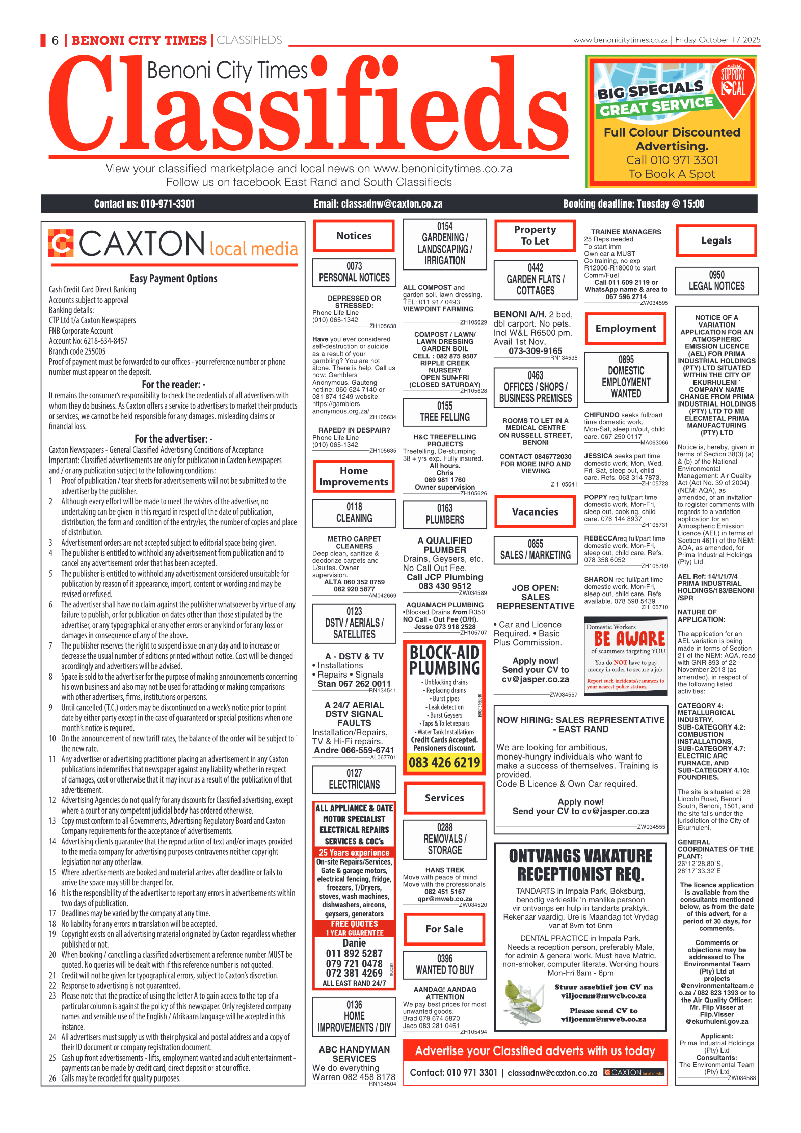 Benoni City Times 17 October 2025 page 6