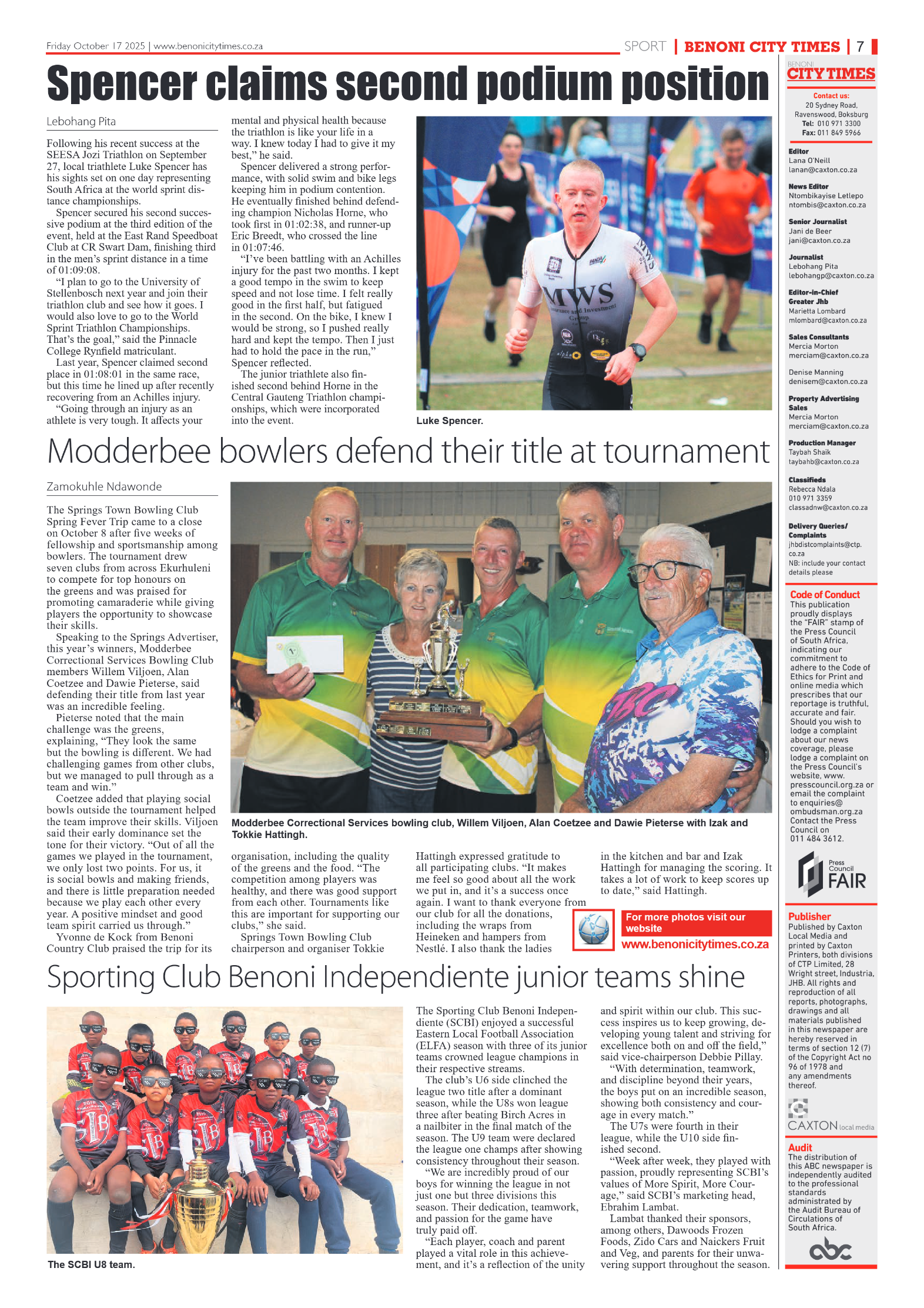 Benoni City Times 17 October 2025 page 7