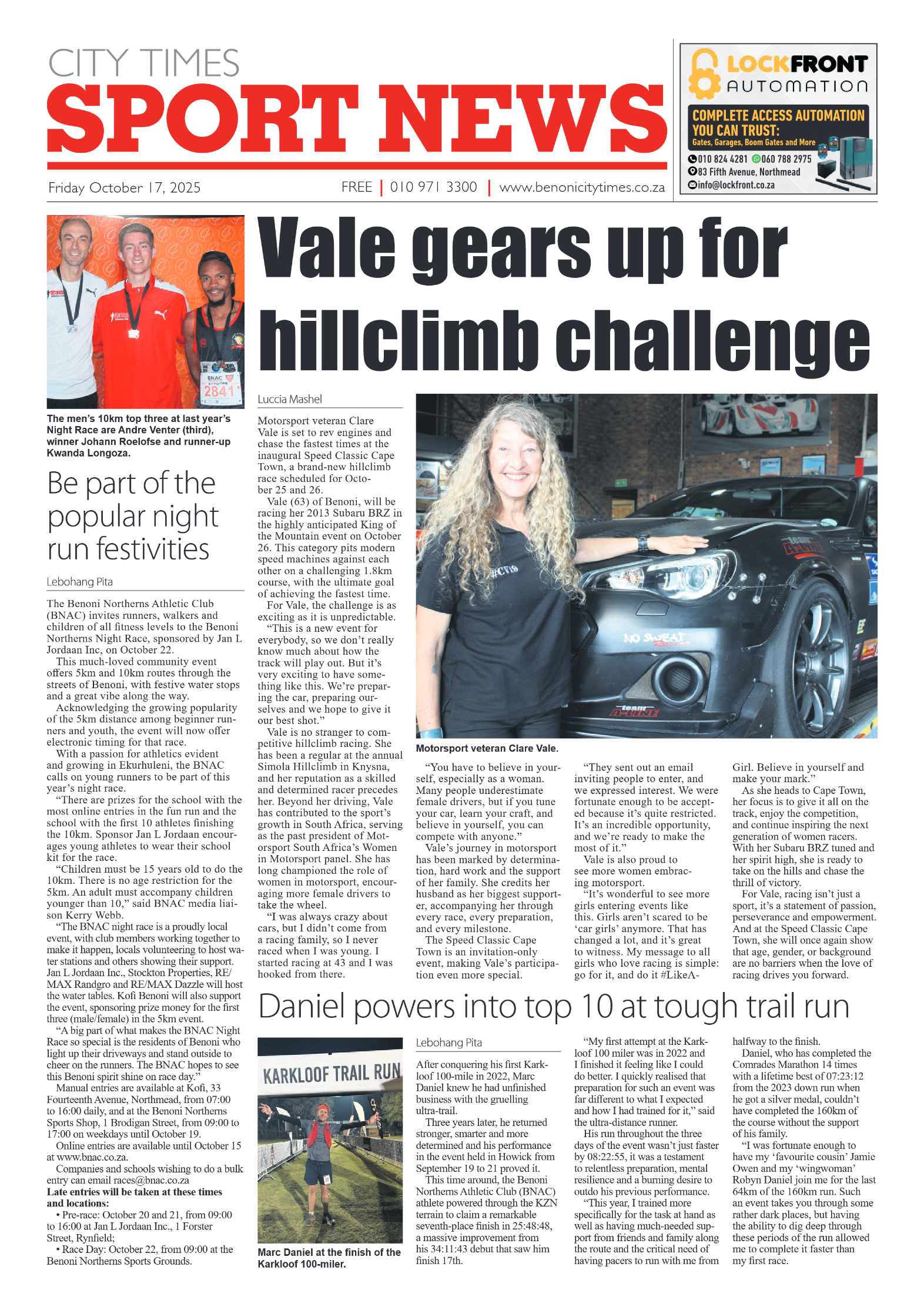 Benoni City Times 17 October 2025 page 8