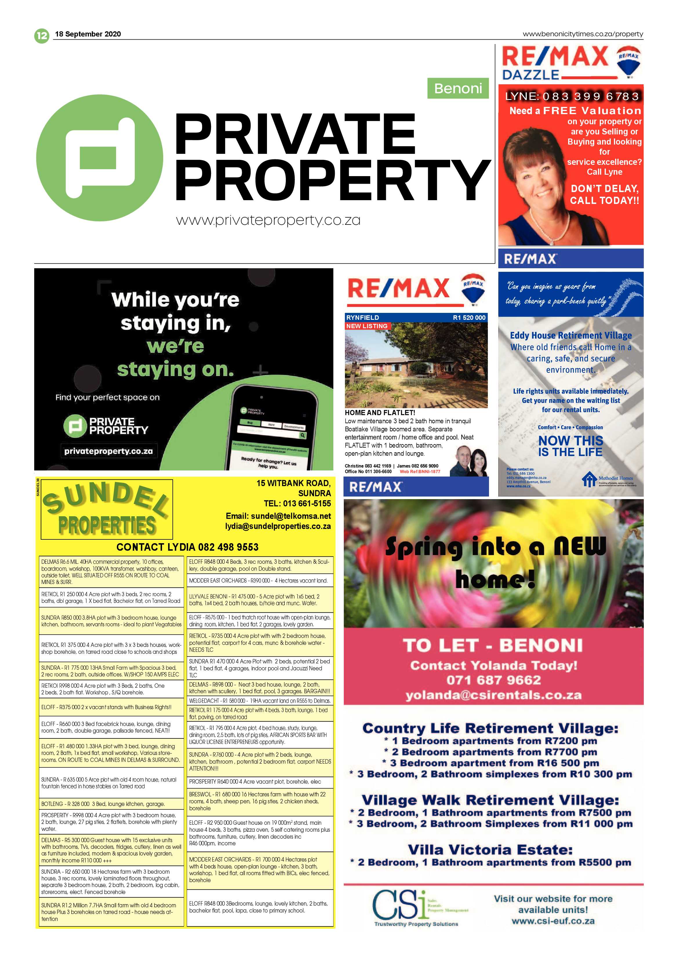 Benoni City Times 17 September 2020 page 12