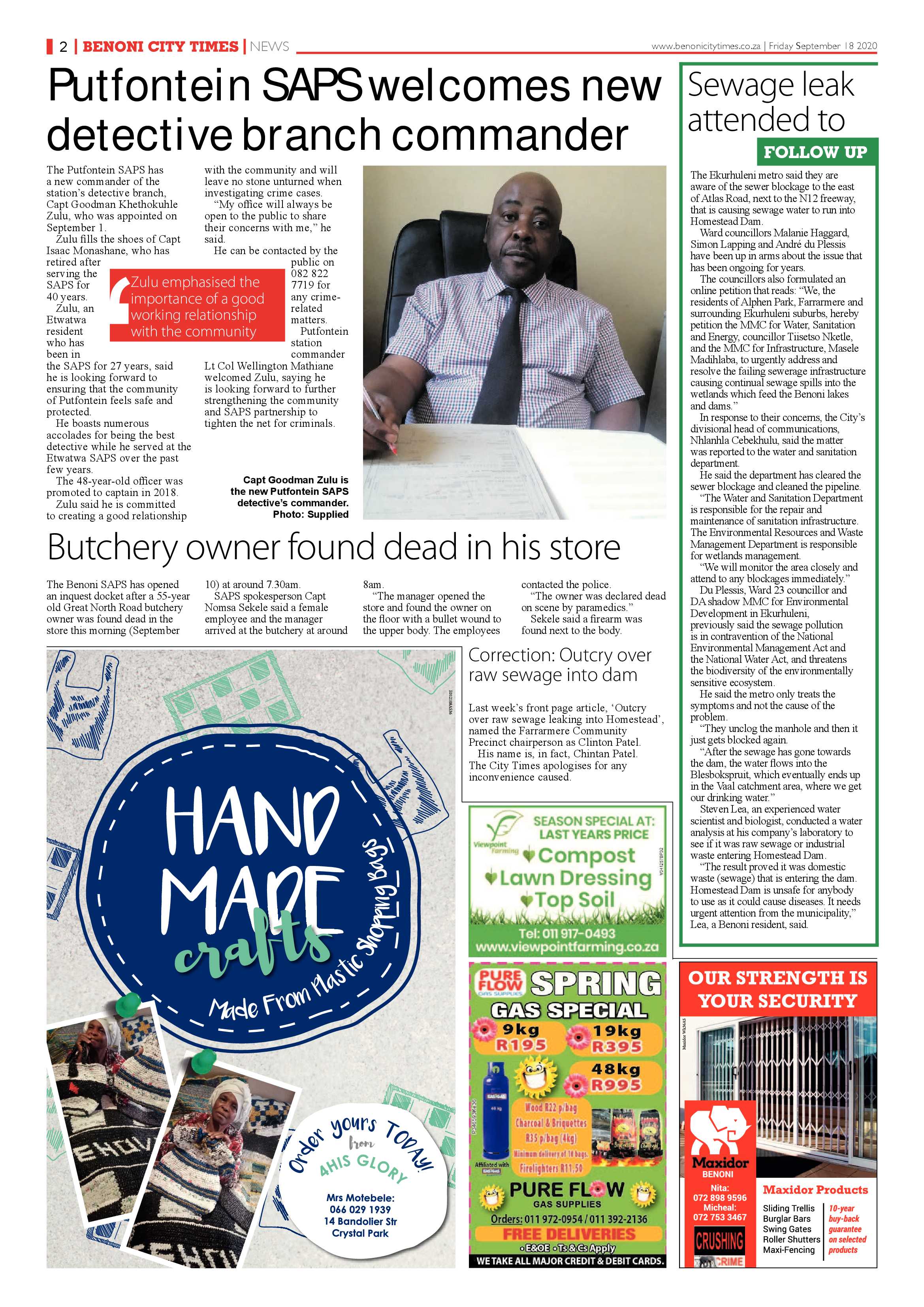 Benoni City Times 17 September 2020 page 2