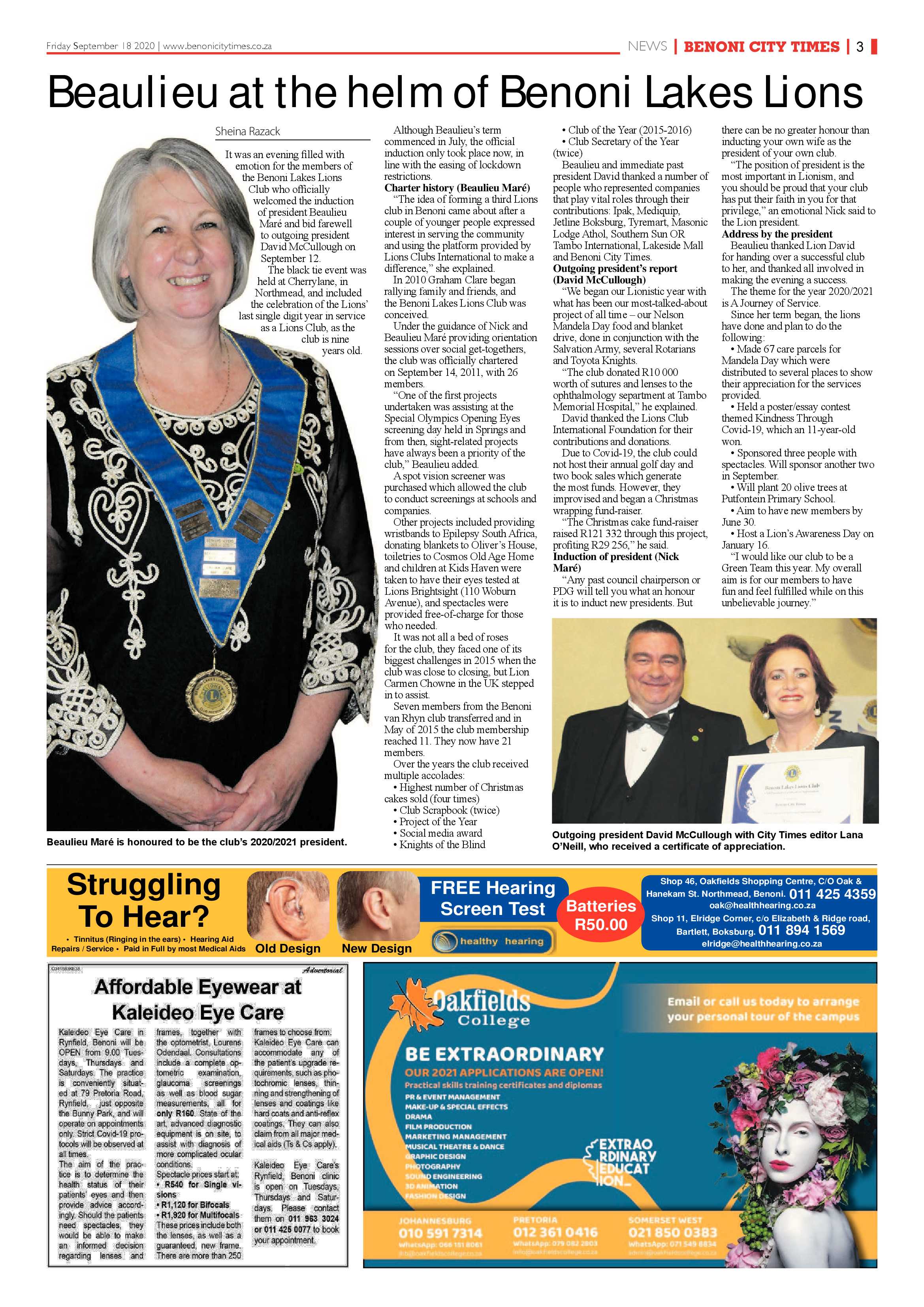 Benoni City Times 17 September 2020 page 3