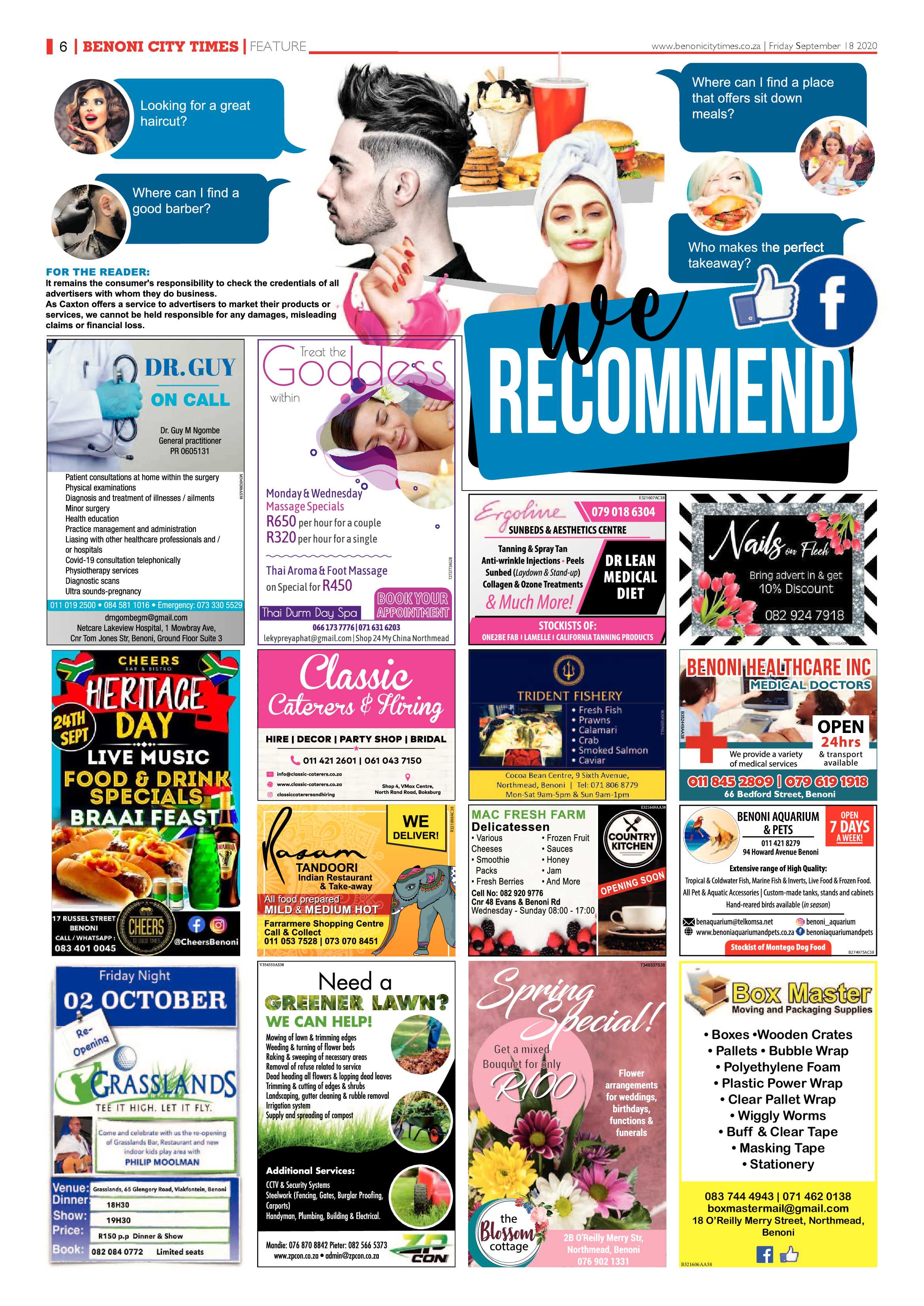 Benoni City Times 17 September 2020 page 6