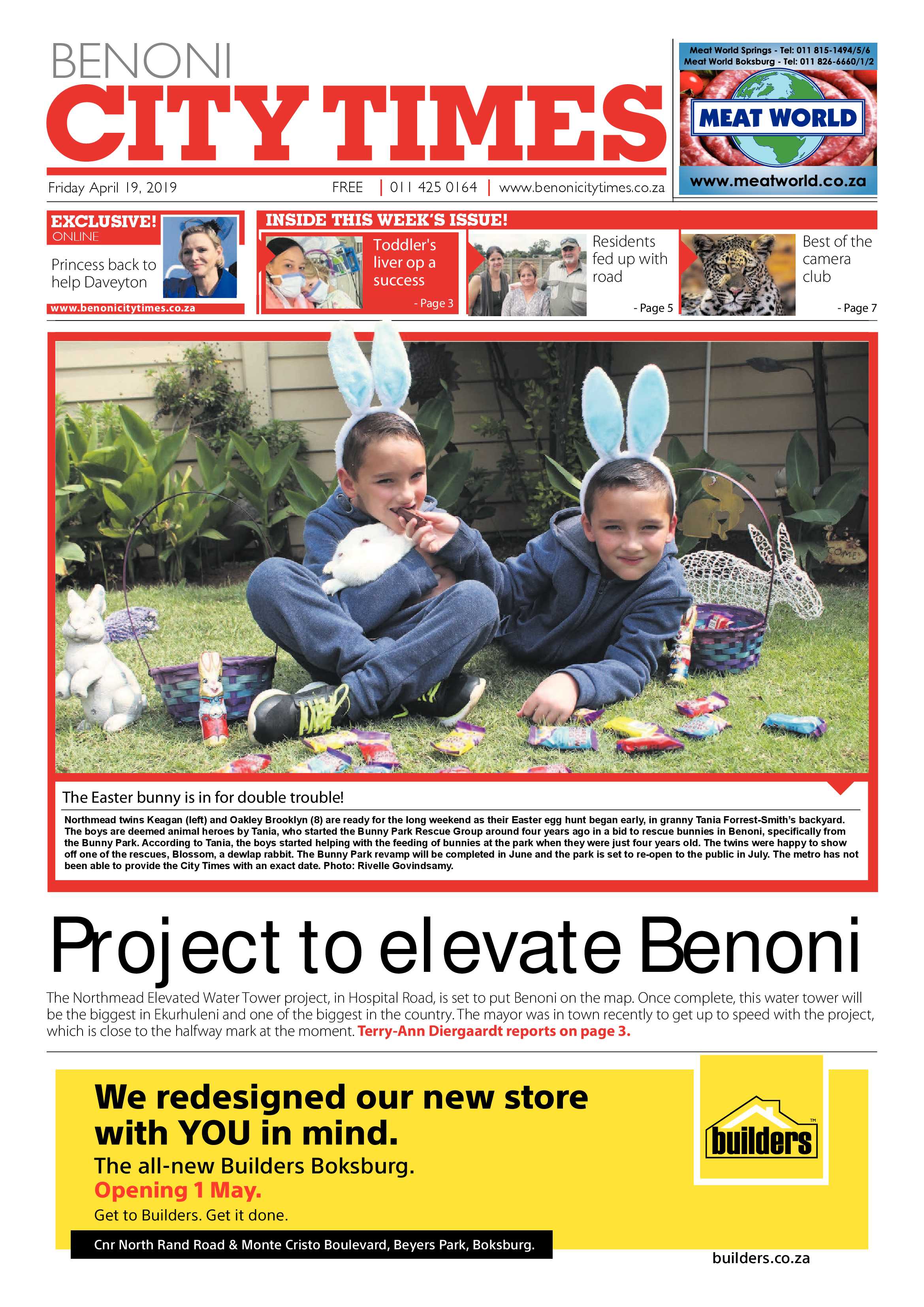 Benoni City Times 18 April 2019 page 1