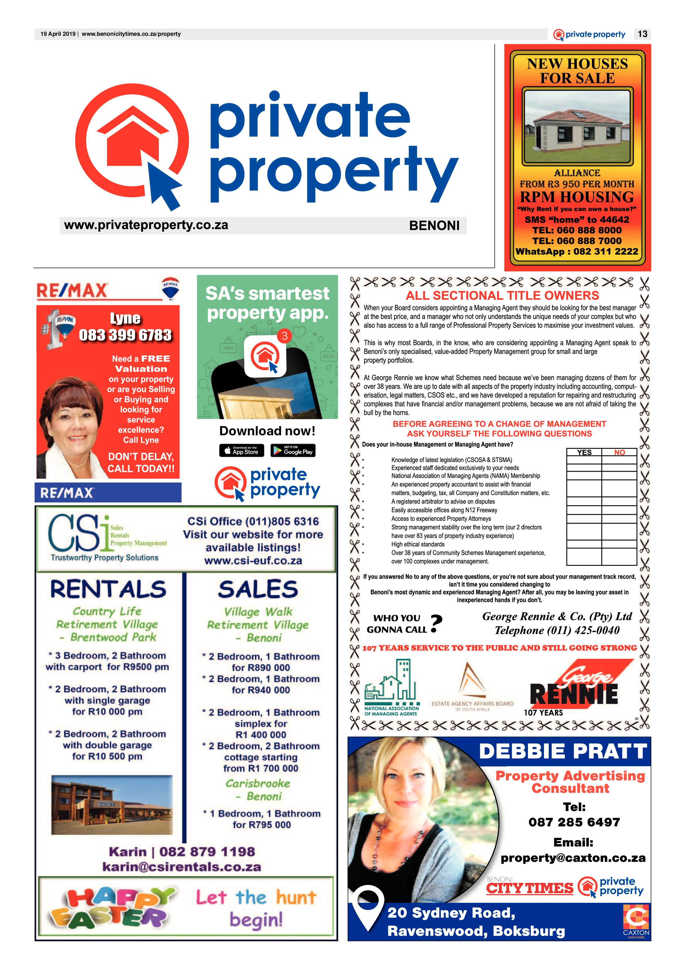 Benoni City Times 18 April 2019 page 13