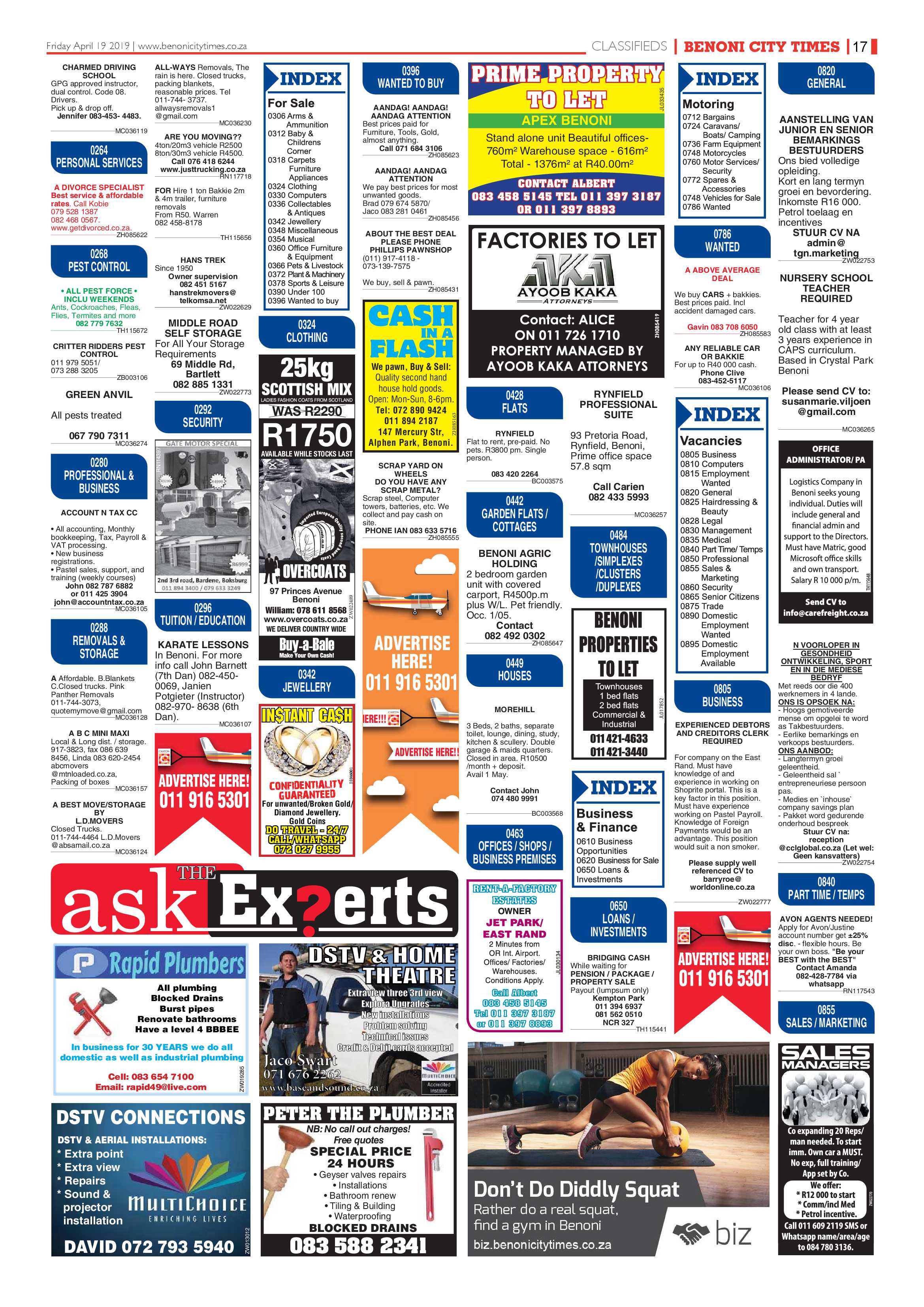 Benoni City Times 18 April 2019 page 17