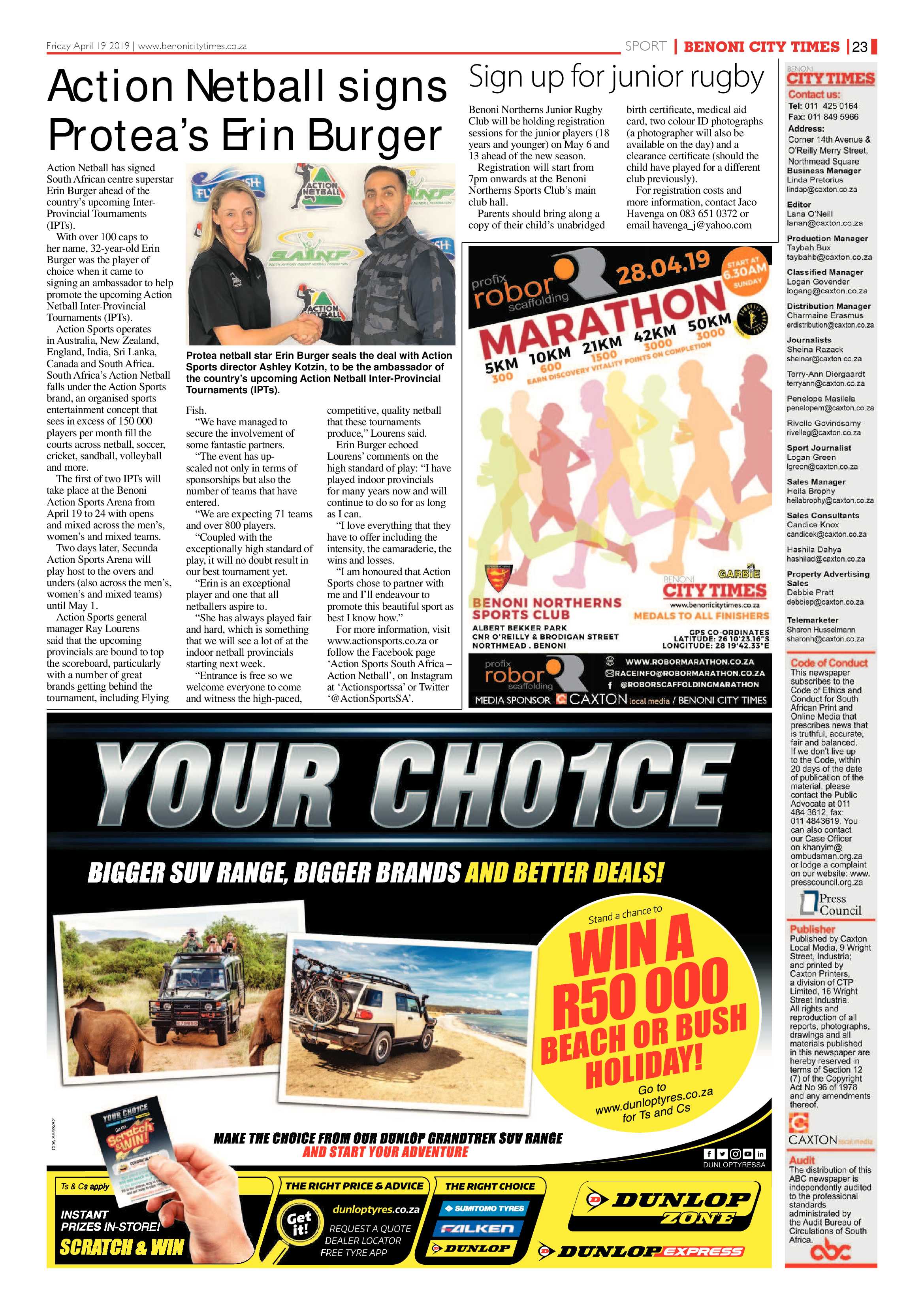 Benoni City Times 18 April 2019 page 23