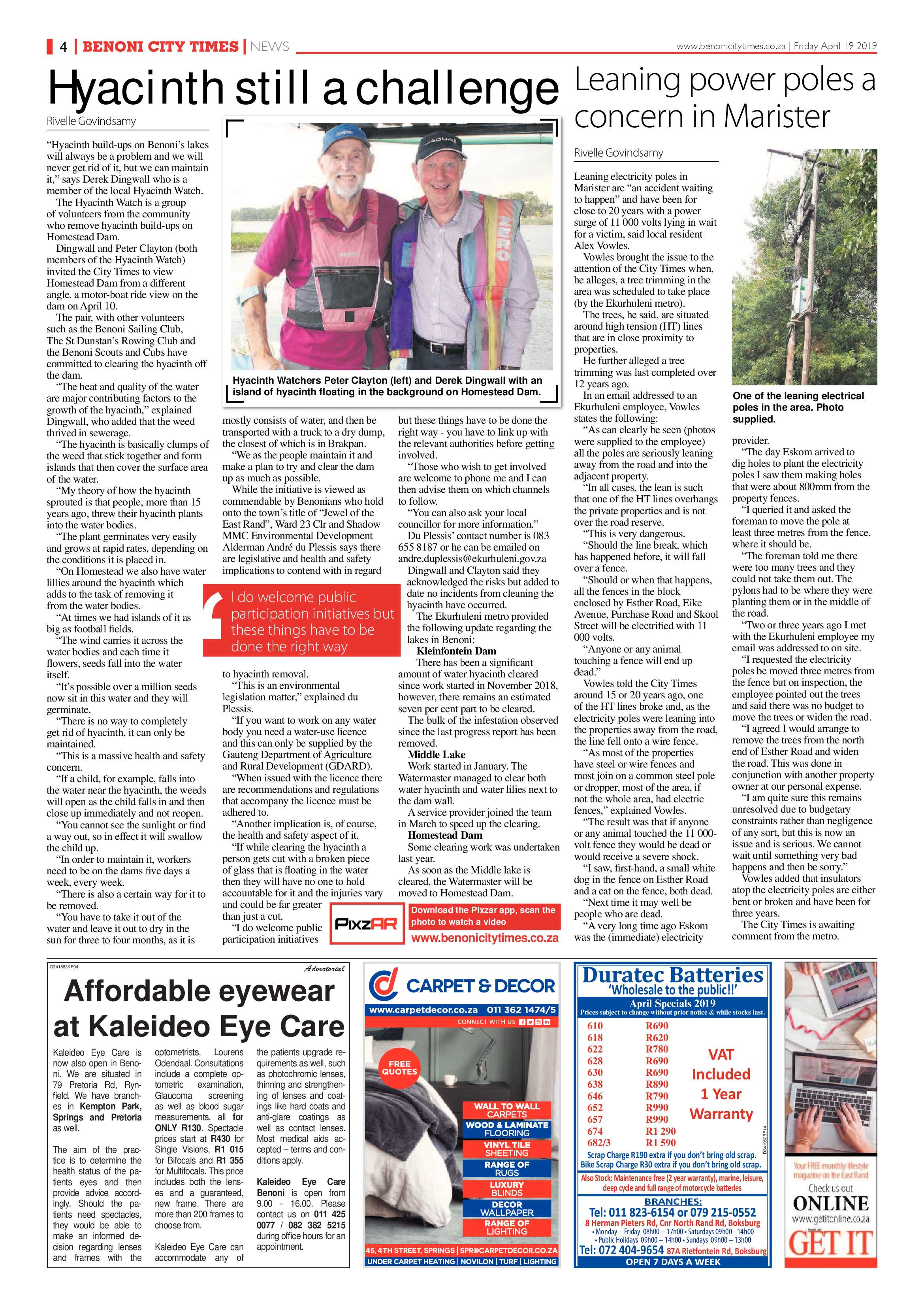 Benoni City Times 18 April 2019 page 4