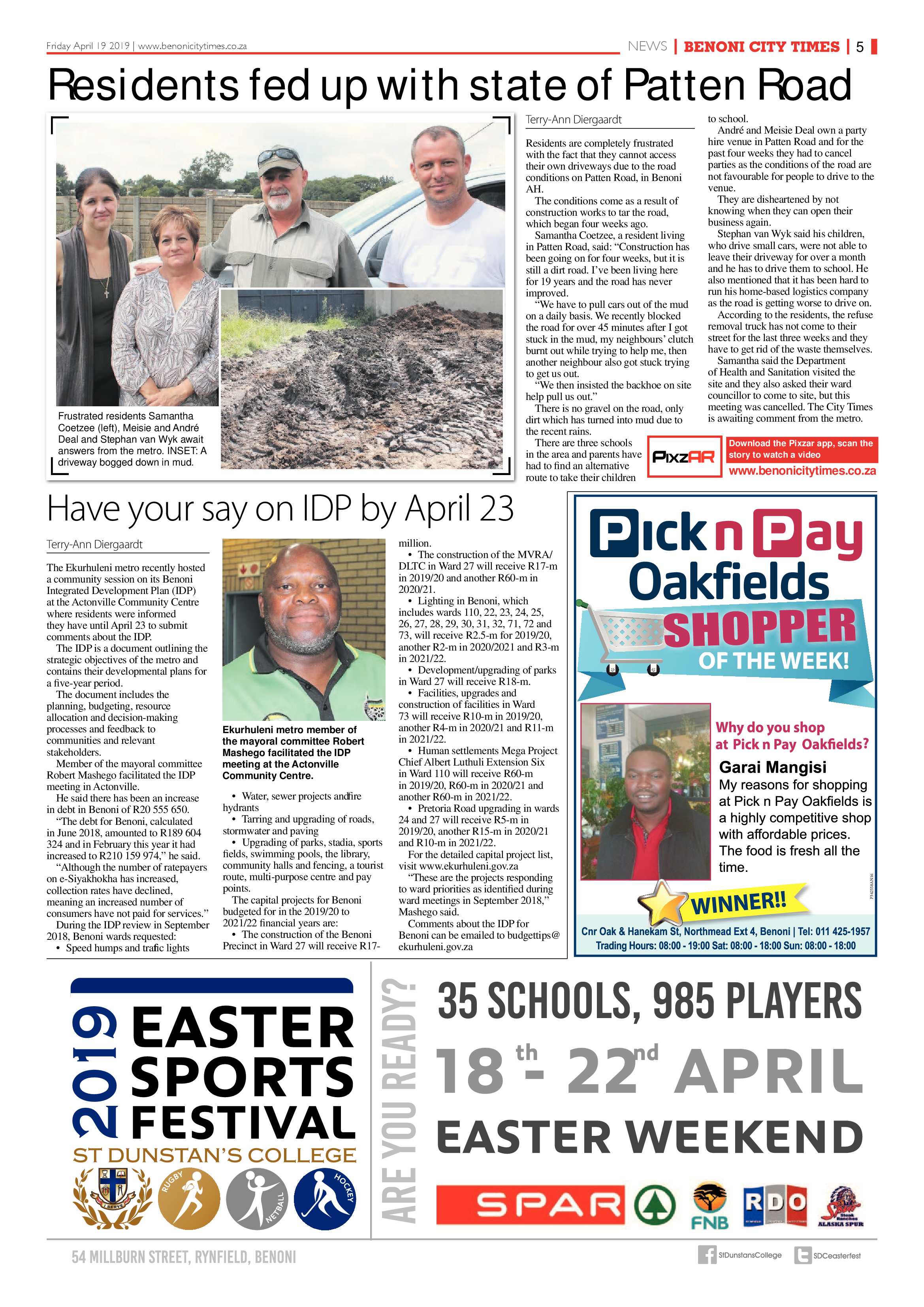 Benoni City Times 18 April 2019 page 5