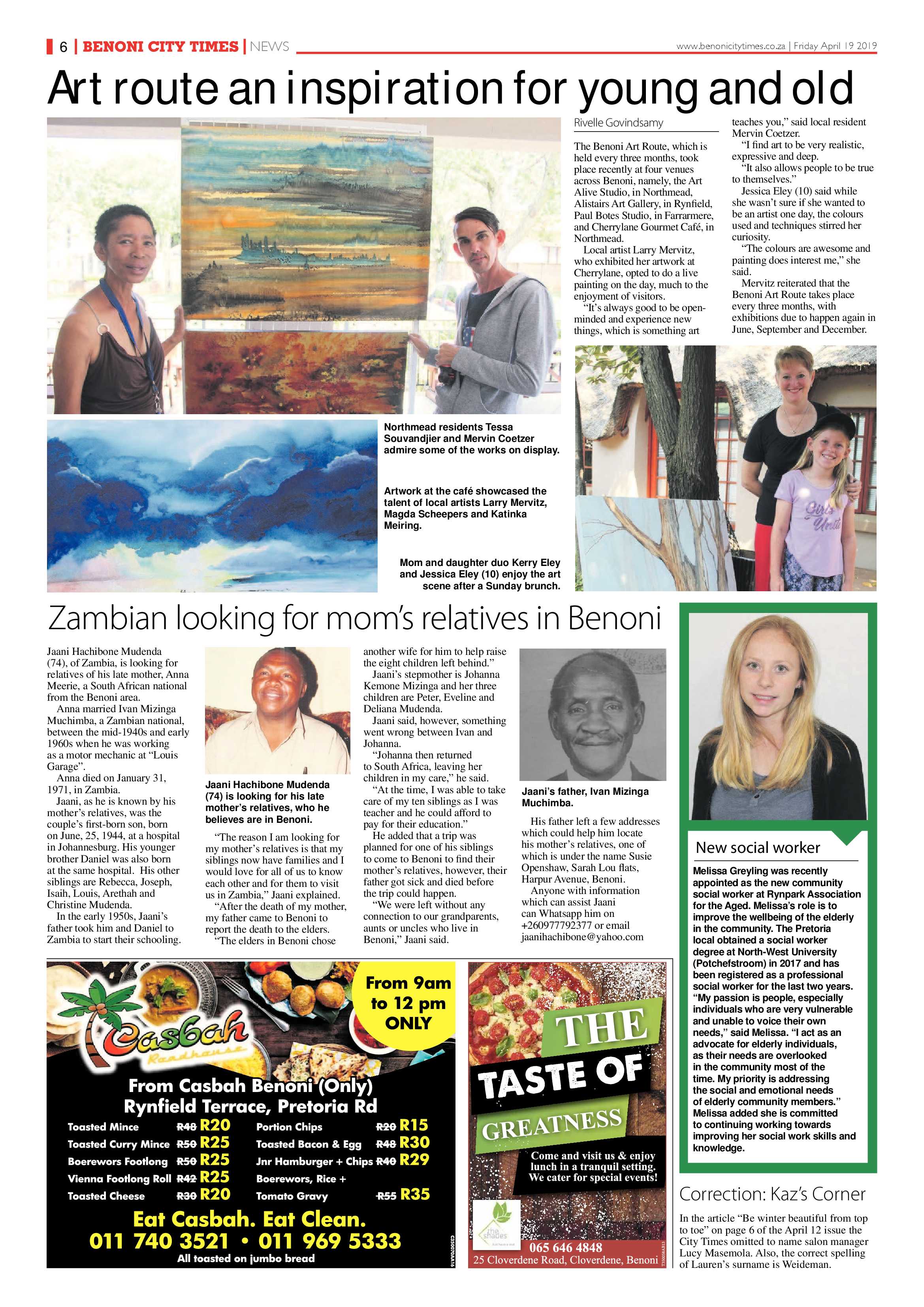 Benoni City Times 18 April 2019 page 6