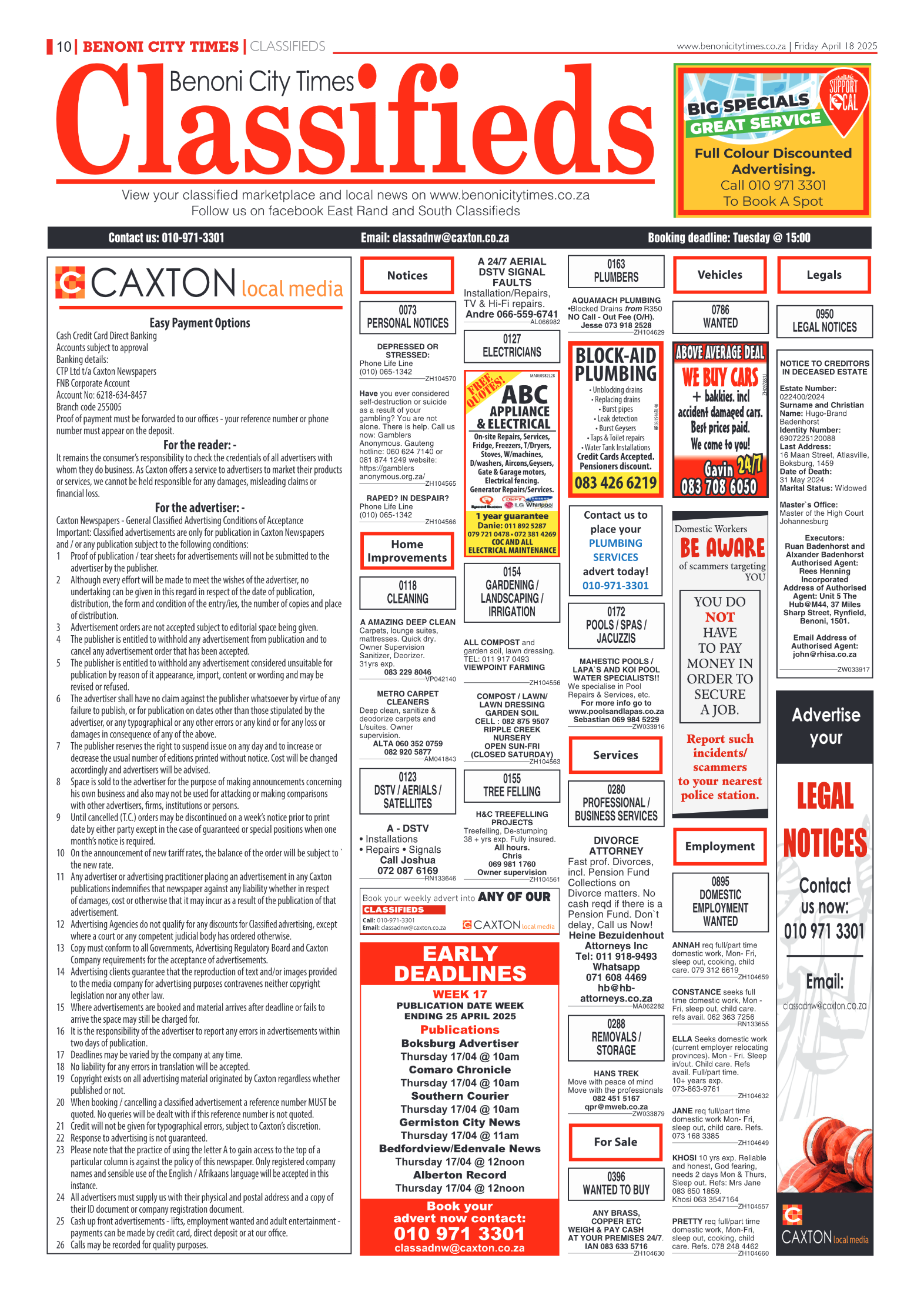 Benoni City Times 18 April 2025 page 10