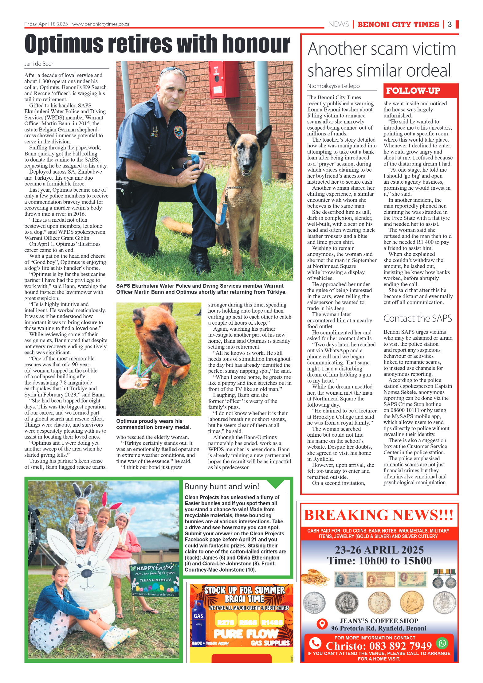 Benoni City Times 18 April 2025 page 3