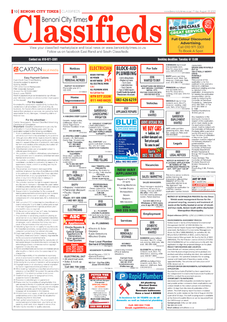 Benoni City Times 18 August 2023 page 10
