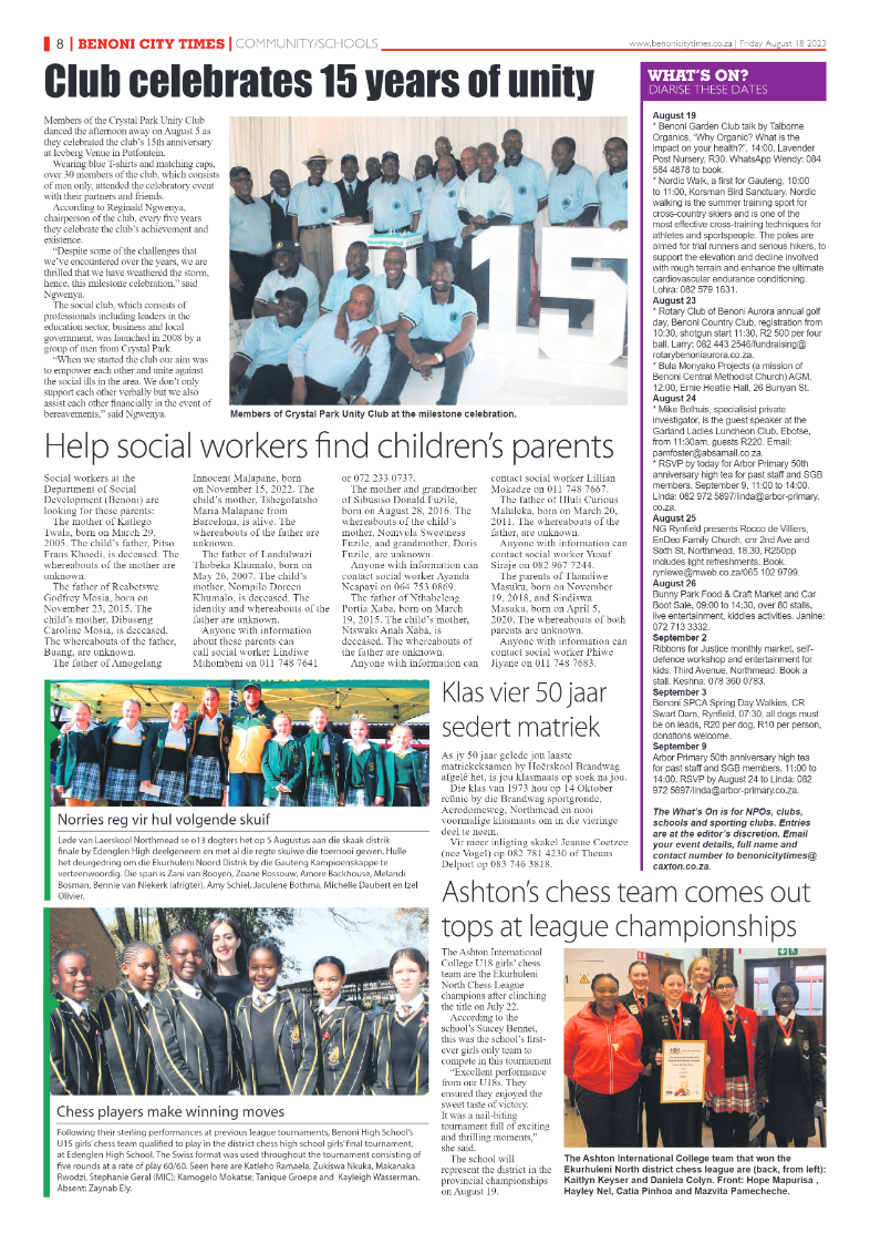 Benoni City Times 18 August 2023 page 8