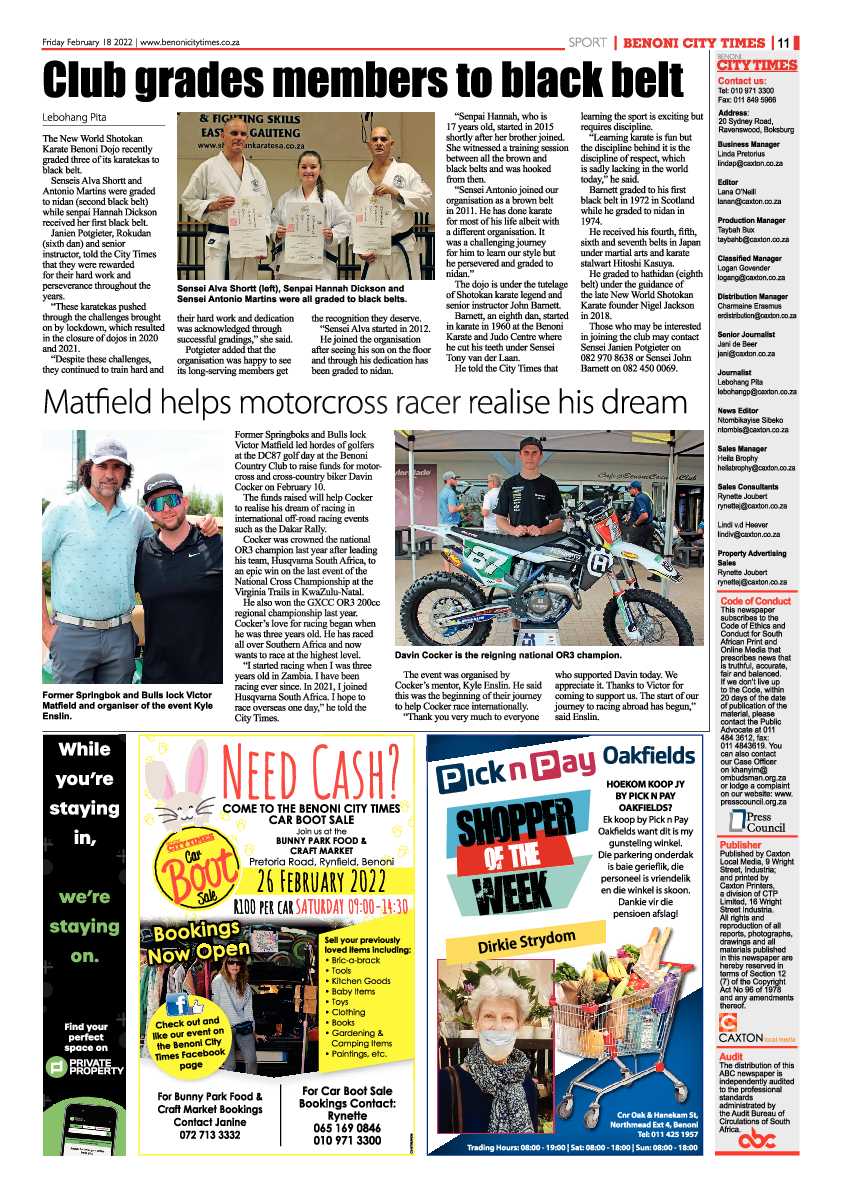 Benoni City Times 18 February 2022 page 11