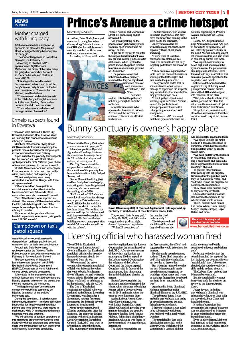 Benoni City Times 18 February 2022 page 3