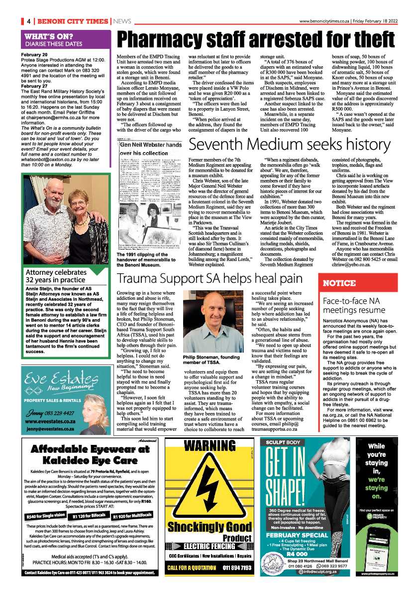 Benoni City Times 18 February 2022 page 4