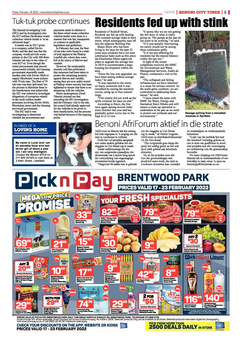 Benoni City Times 18 February 2022 page 5
