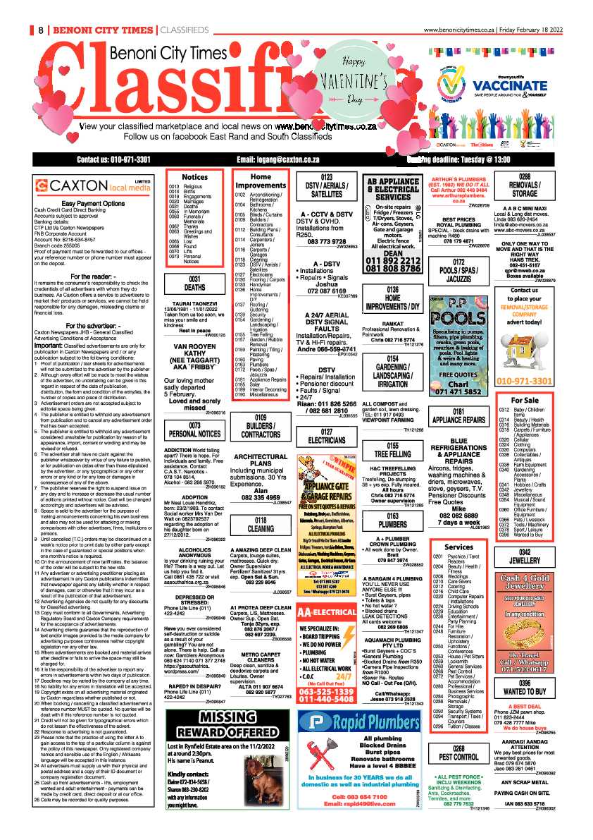Benoni City Times 18 February 2022 page 8