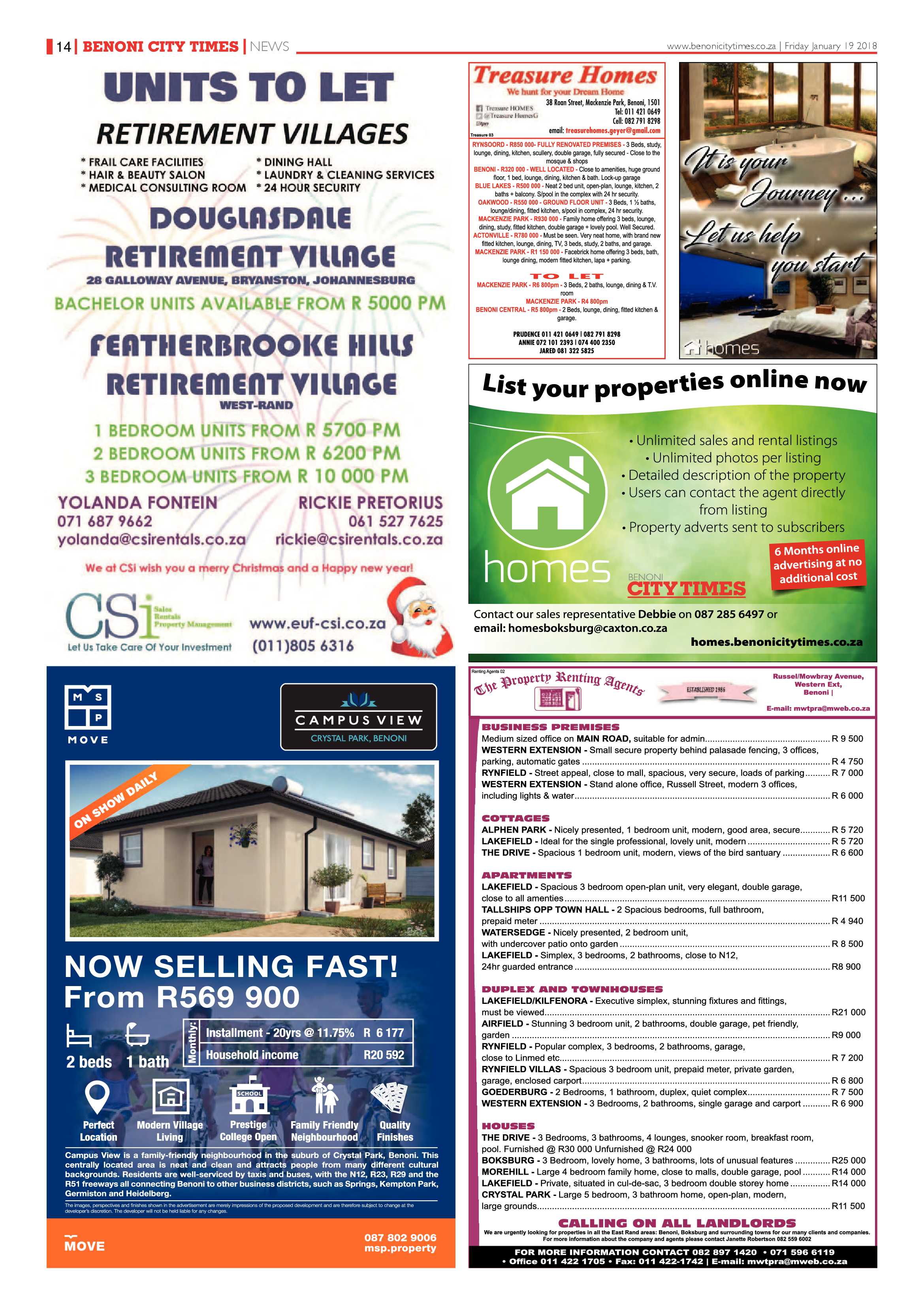 Benoni City Times 18 January 2018 page 14