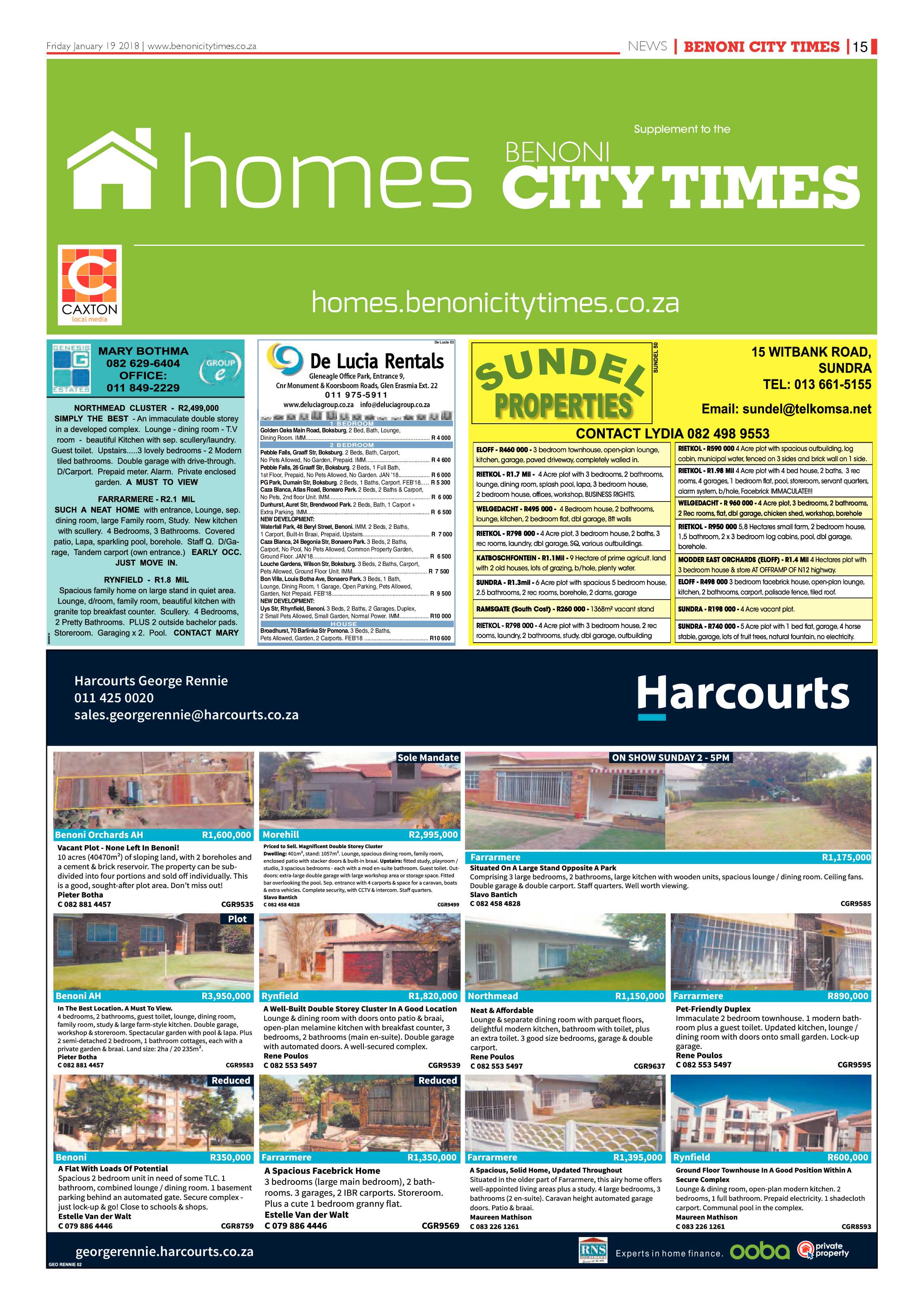 Benoni City Times 18 January 2018 page 15