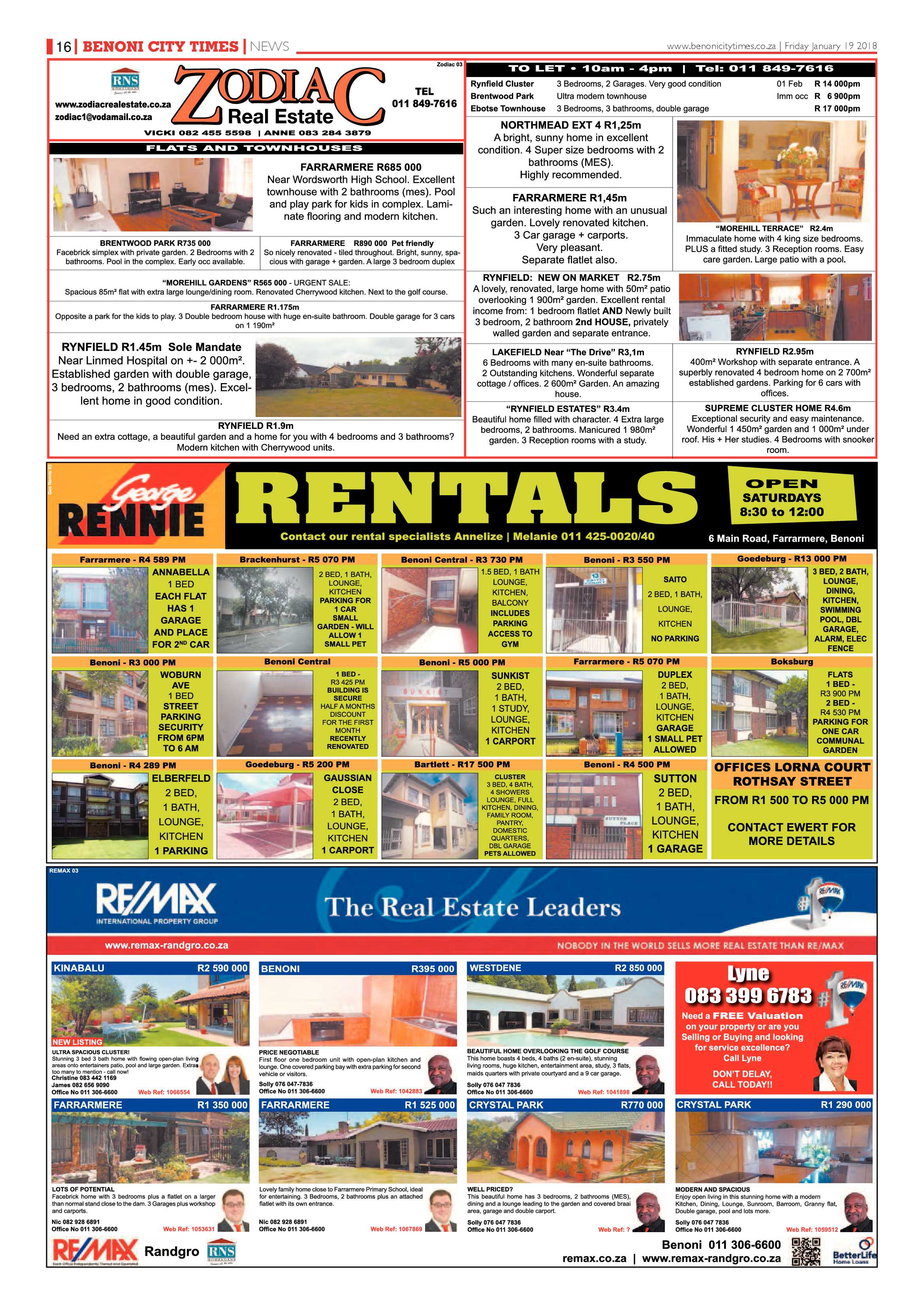 Benoni City Times 18 January 2018 page 16