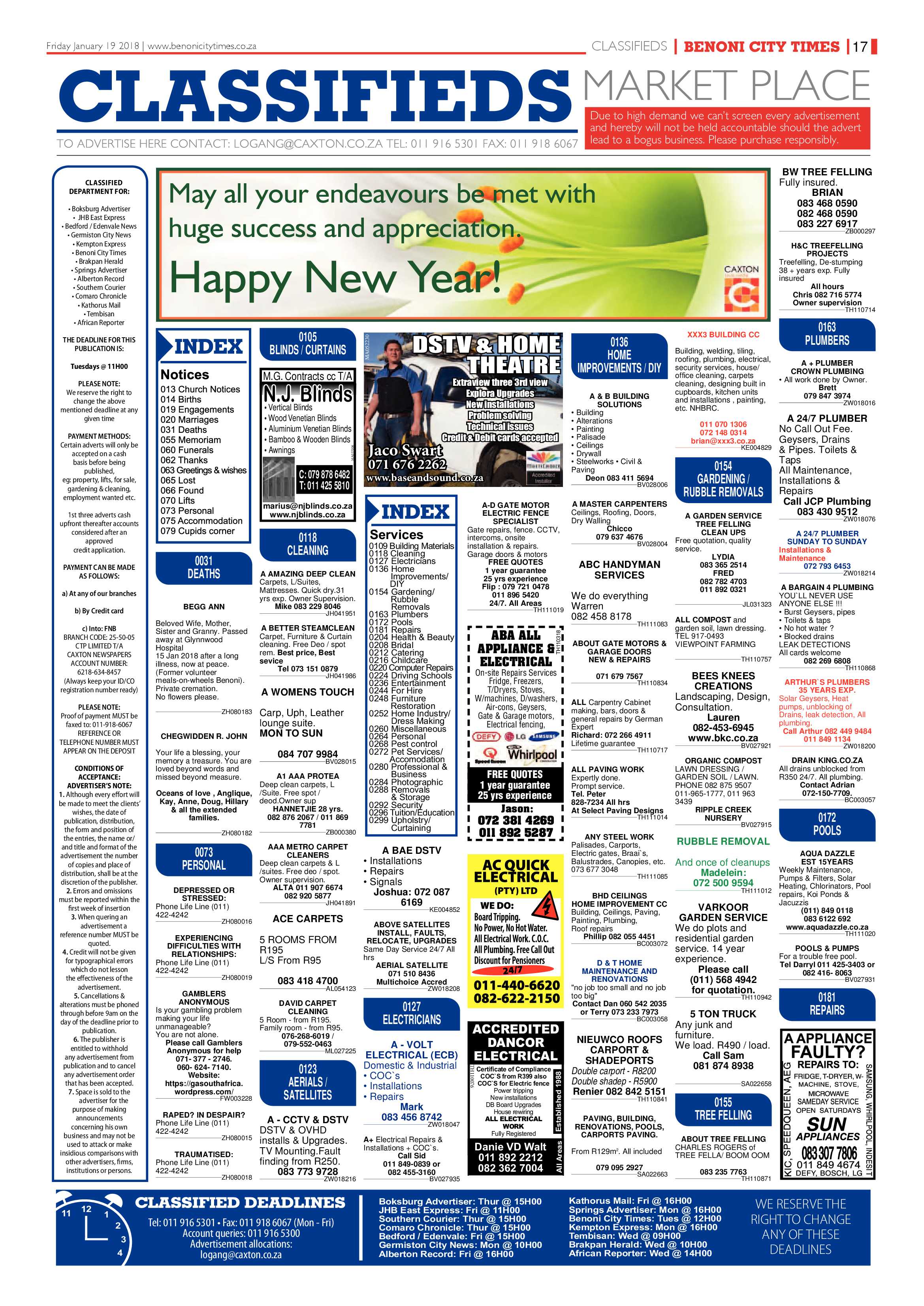 Benoni City Times 18 January 2018 page 17