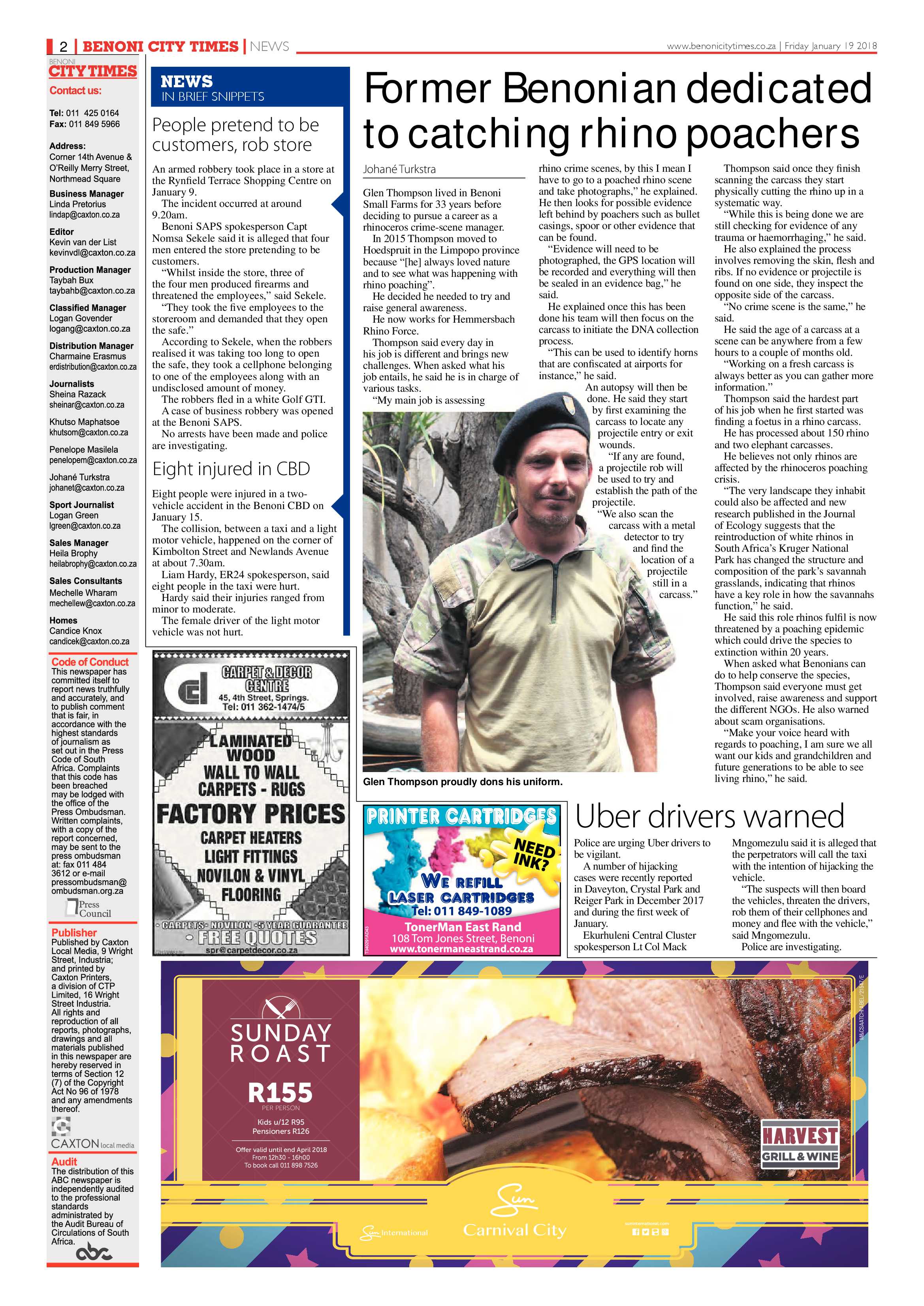 Benoni City Times 18 January 2018 page 2