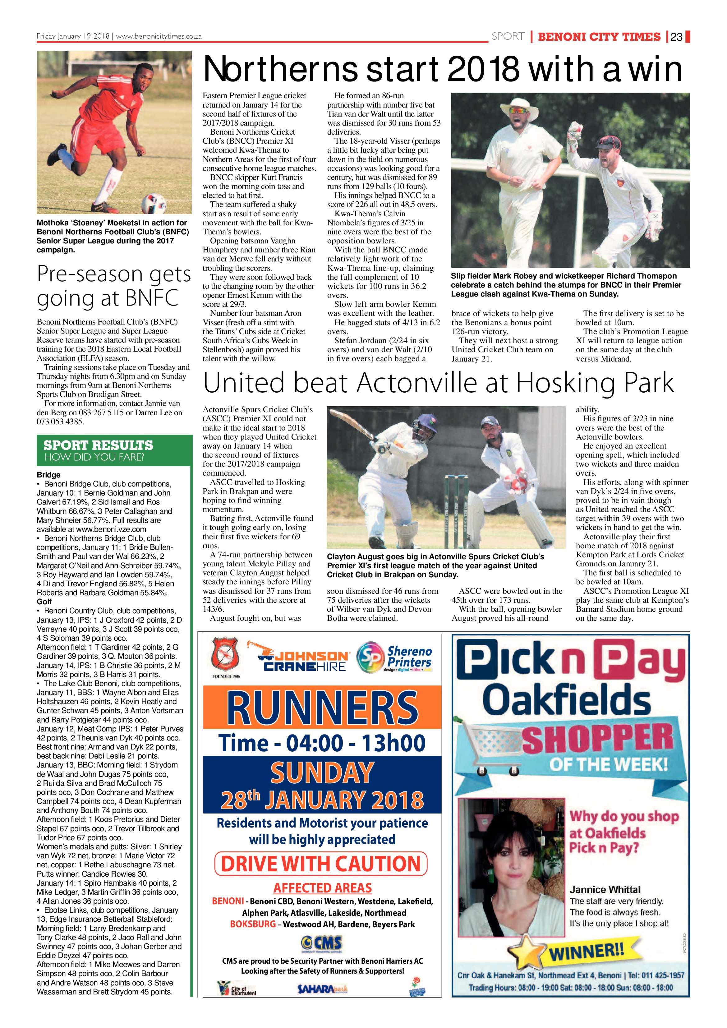Benoni City Times 18 January 2018 page 23