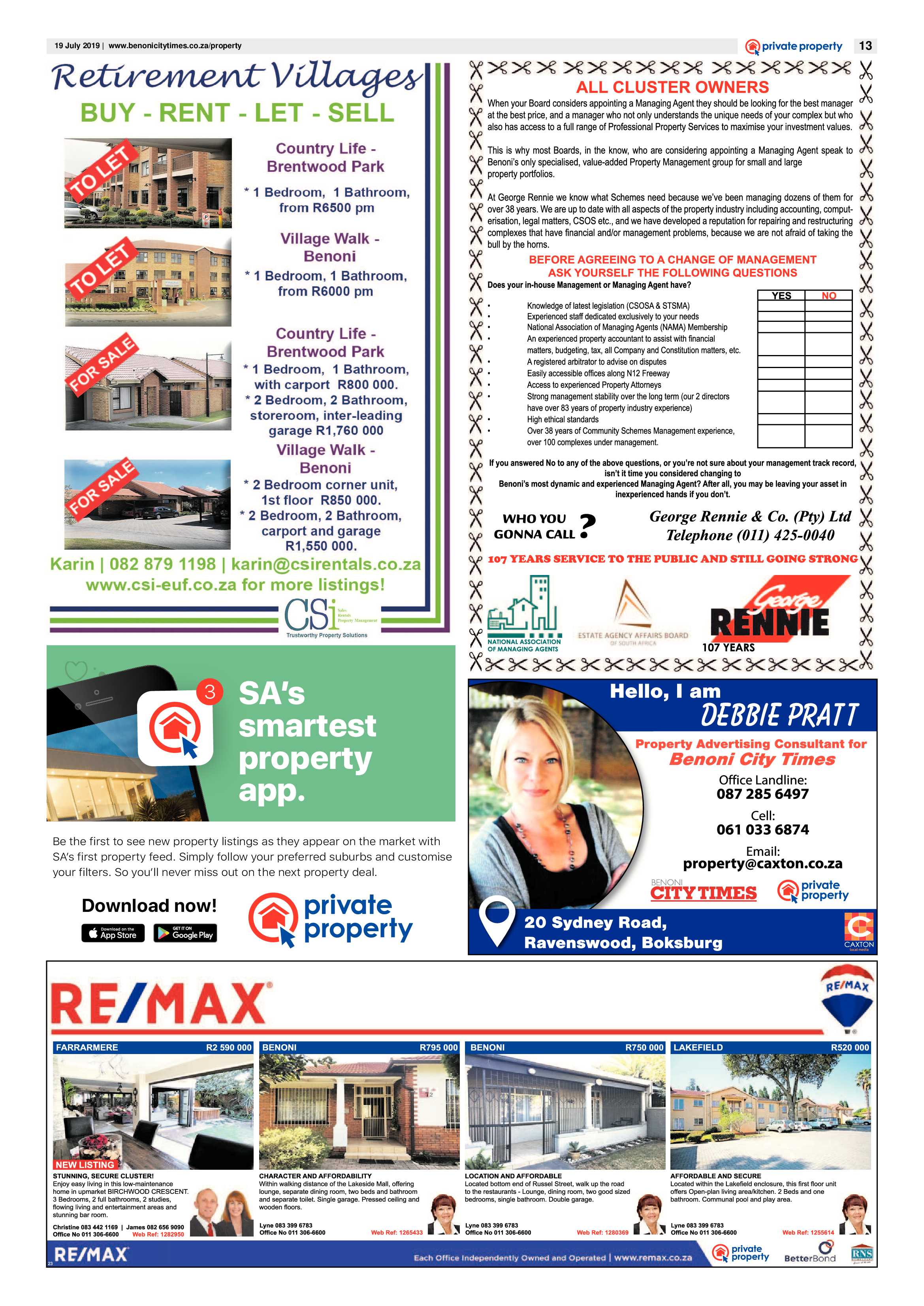 Benoni City Times 18 July 2019 page 13