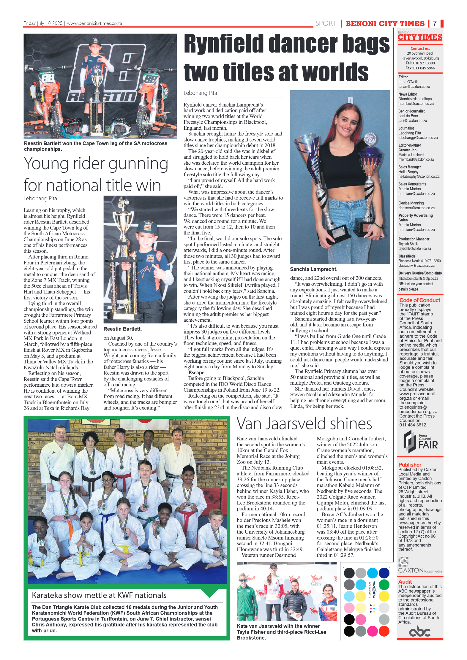 Benoni City Times 18 July 2025 page 7